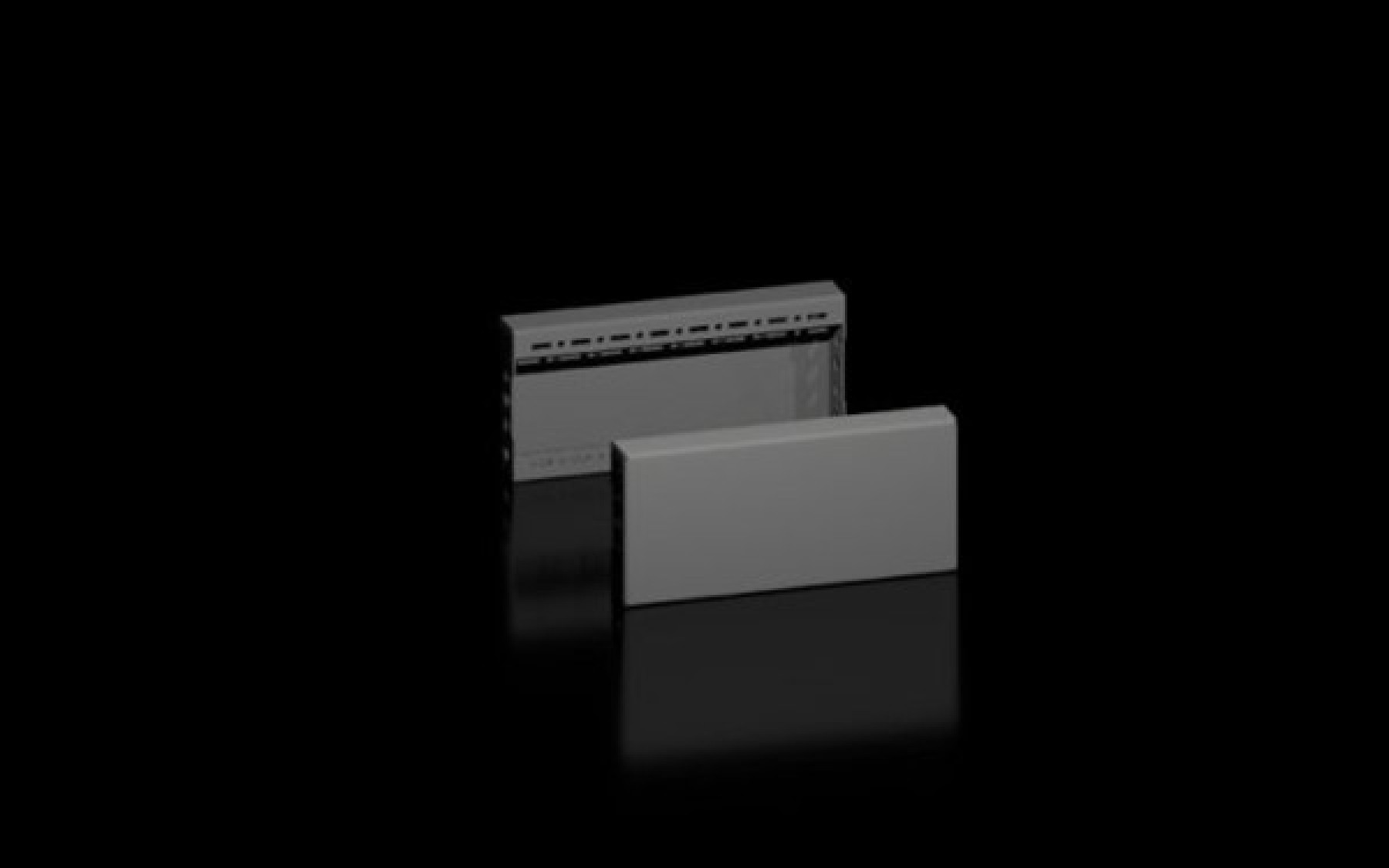 Rittal 8660031 Vx Base/Plinth Trim Panel Side H:100 Mm For D:300 Mm Sheet Steel Ral 9005