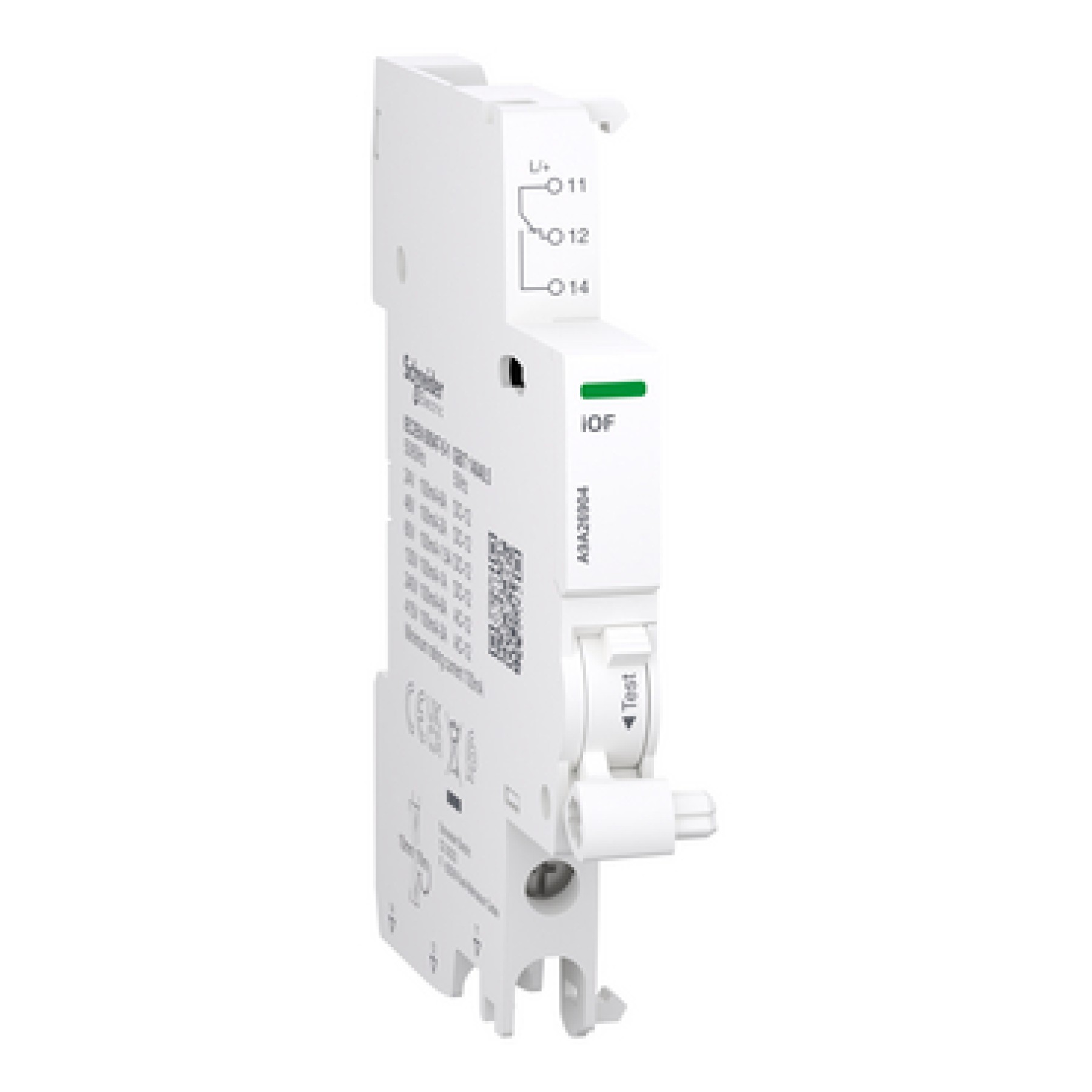 Schneider A9A26904 Auxiliary contact Acti9 A9A iOF 1 C/O 100mA to 6A 24VAC to 415VAC 24-130 VDC bottom connection