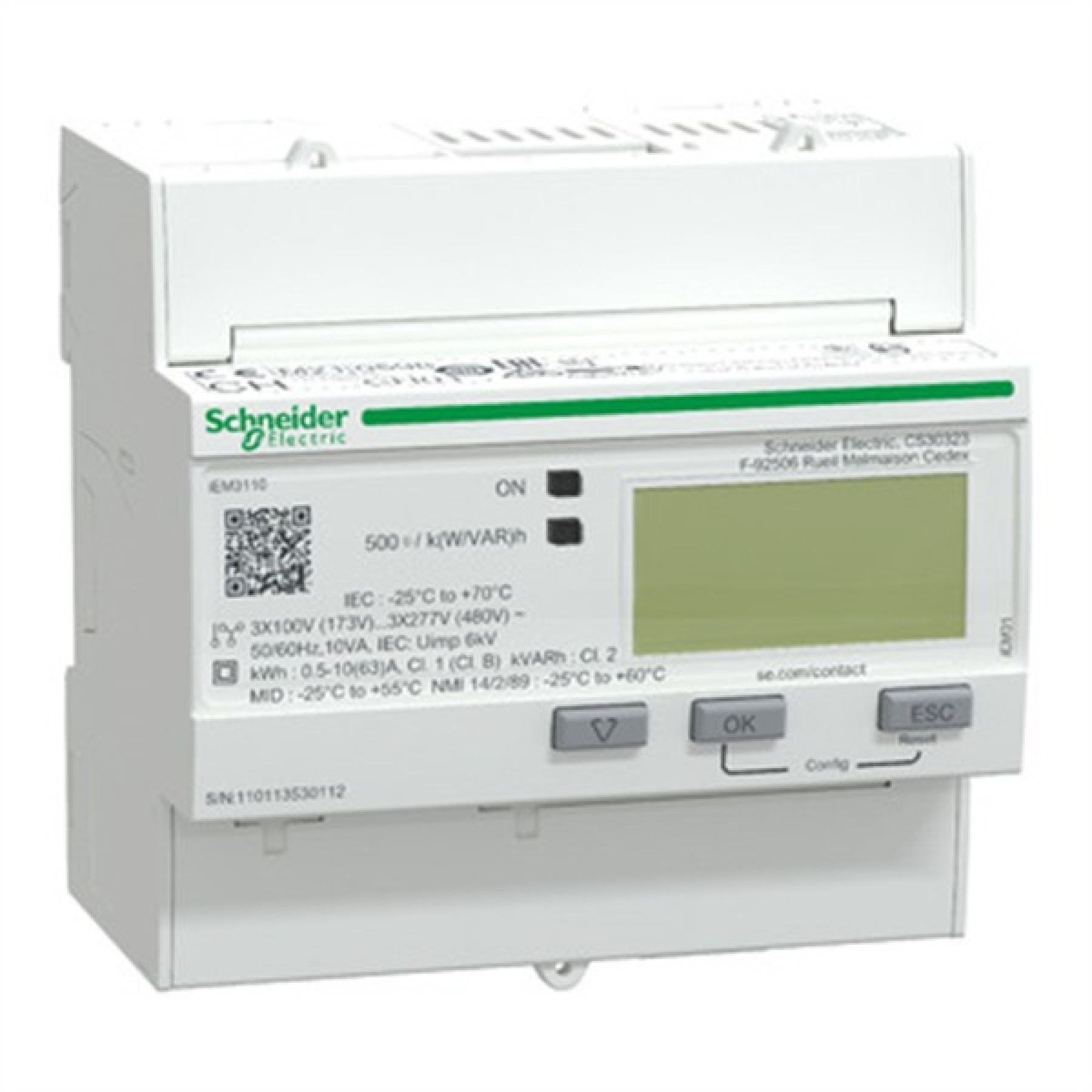 Schneider A9MEM3110 3 Phase iEM3110 energy meter - 63 A - 1 pulse O - MID
