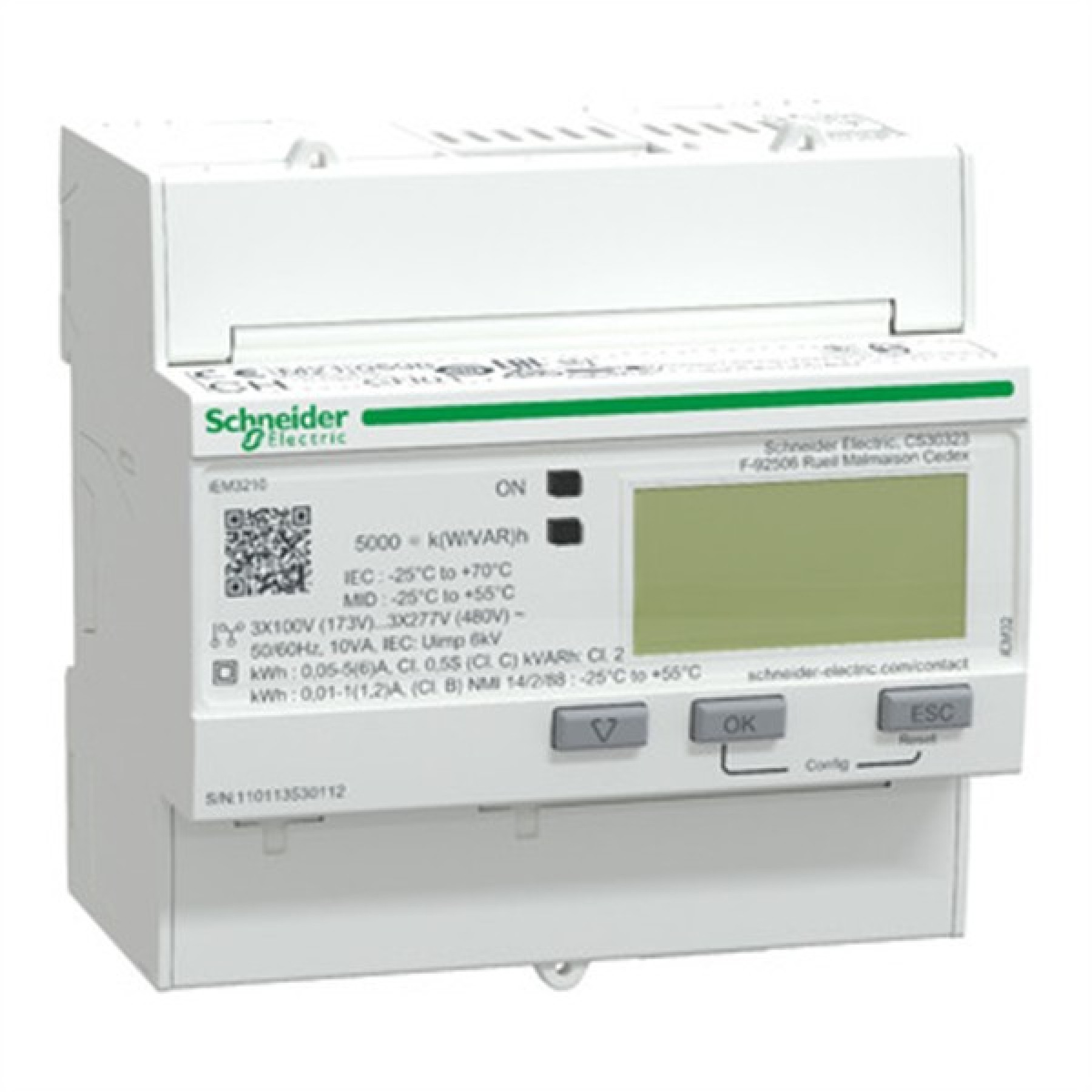 Schneider A9MEM3210 3 Phase iEM3210 energy meter - CT - 1 pulse O - MID