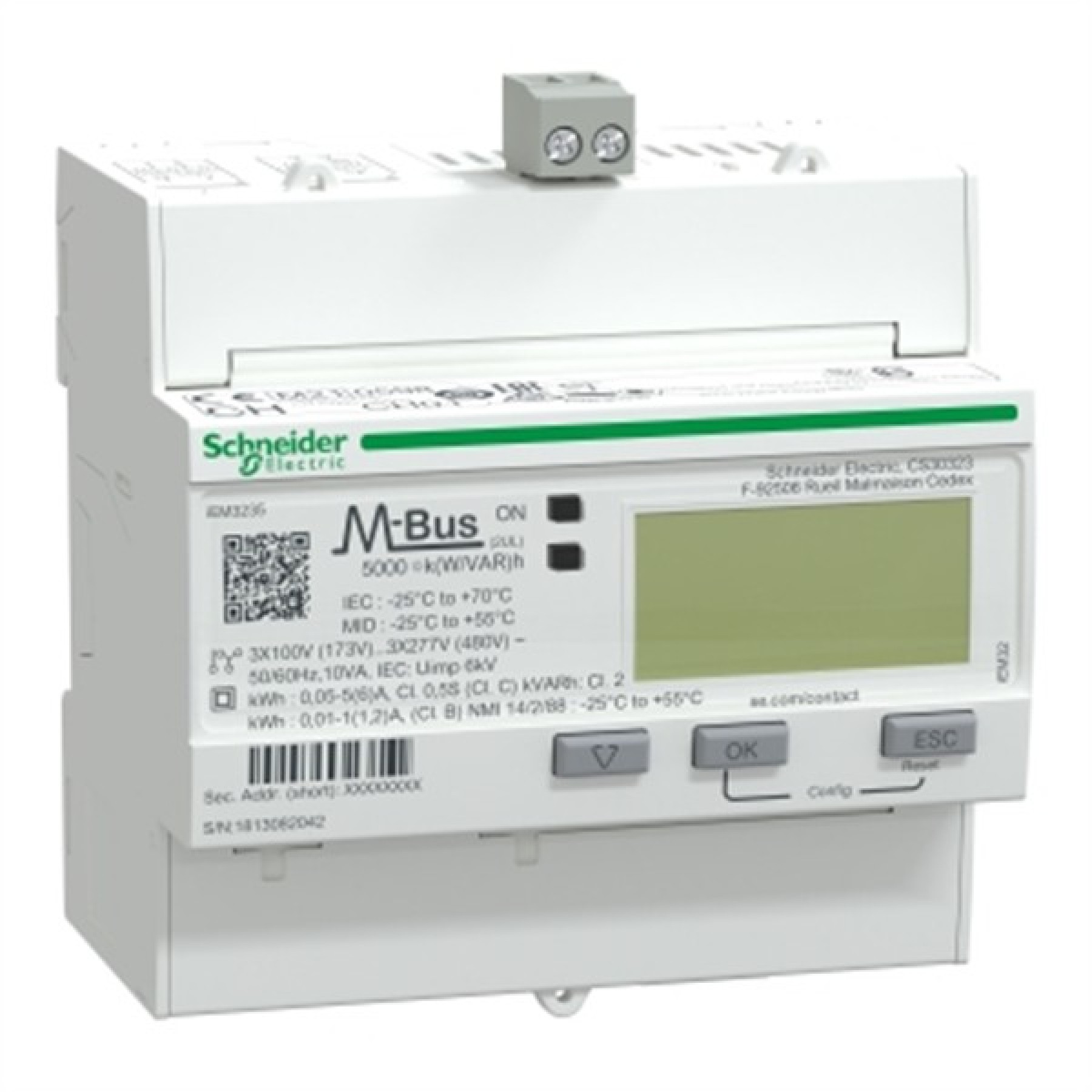 Schneider A9MEM3235 3 Phase iEM3235 energy meter - CT - M-bus - 1 digital I - 1 digital O - multi-tariff - MID