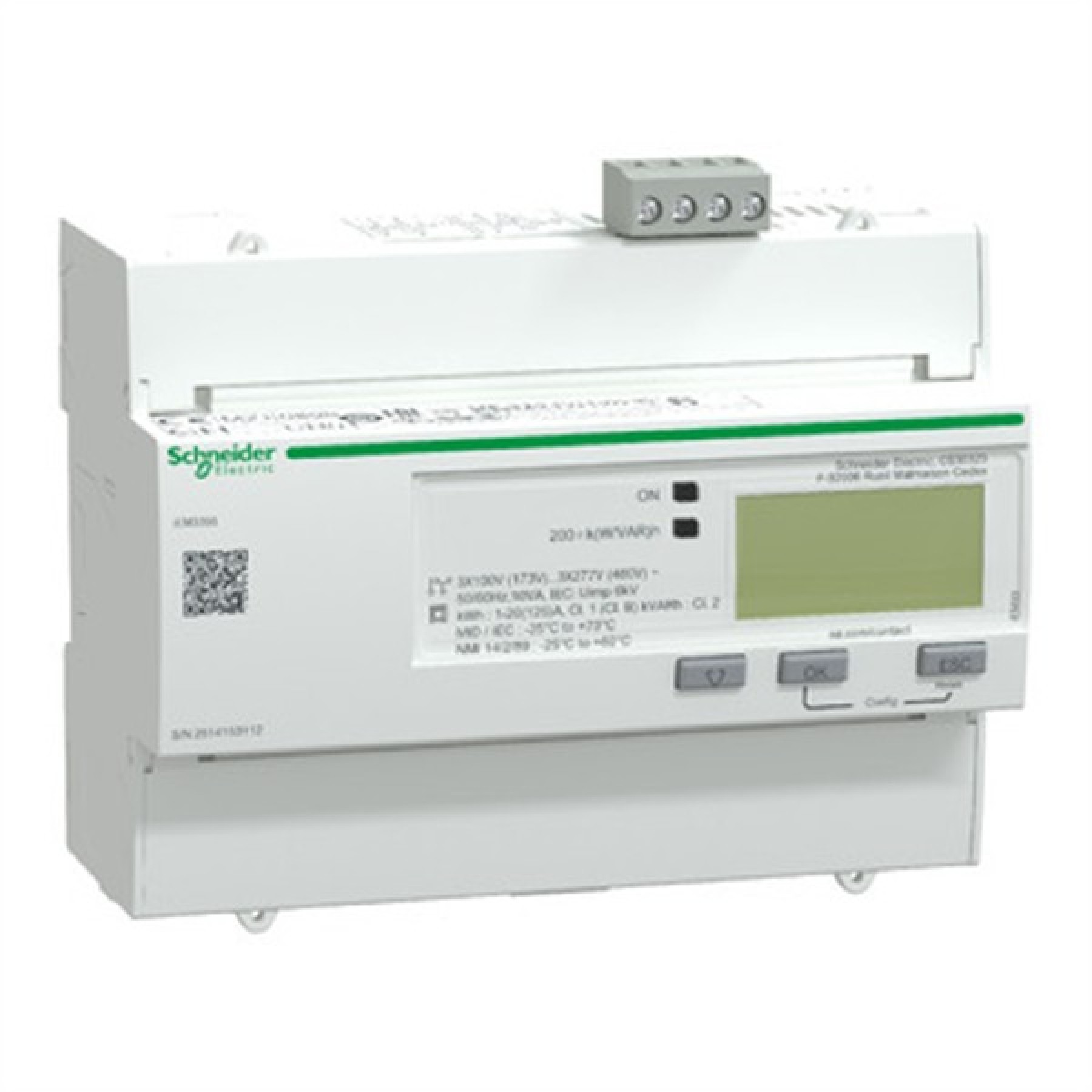 Schneider A9MEM3355 3 Phase Schneider Electric A9MEM3355 Picture Best Seller iEM3355 energy meter - 125 A - Modbus - 1 digital I - 1 digital O - multi-tariff - MID