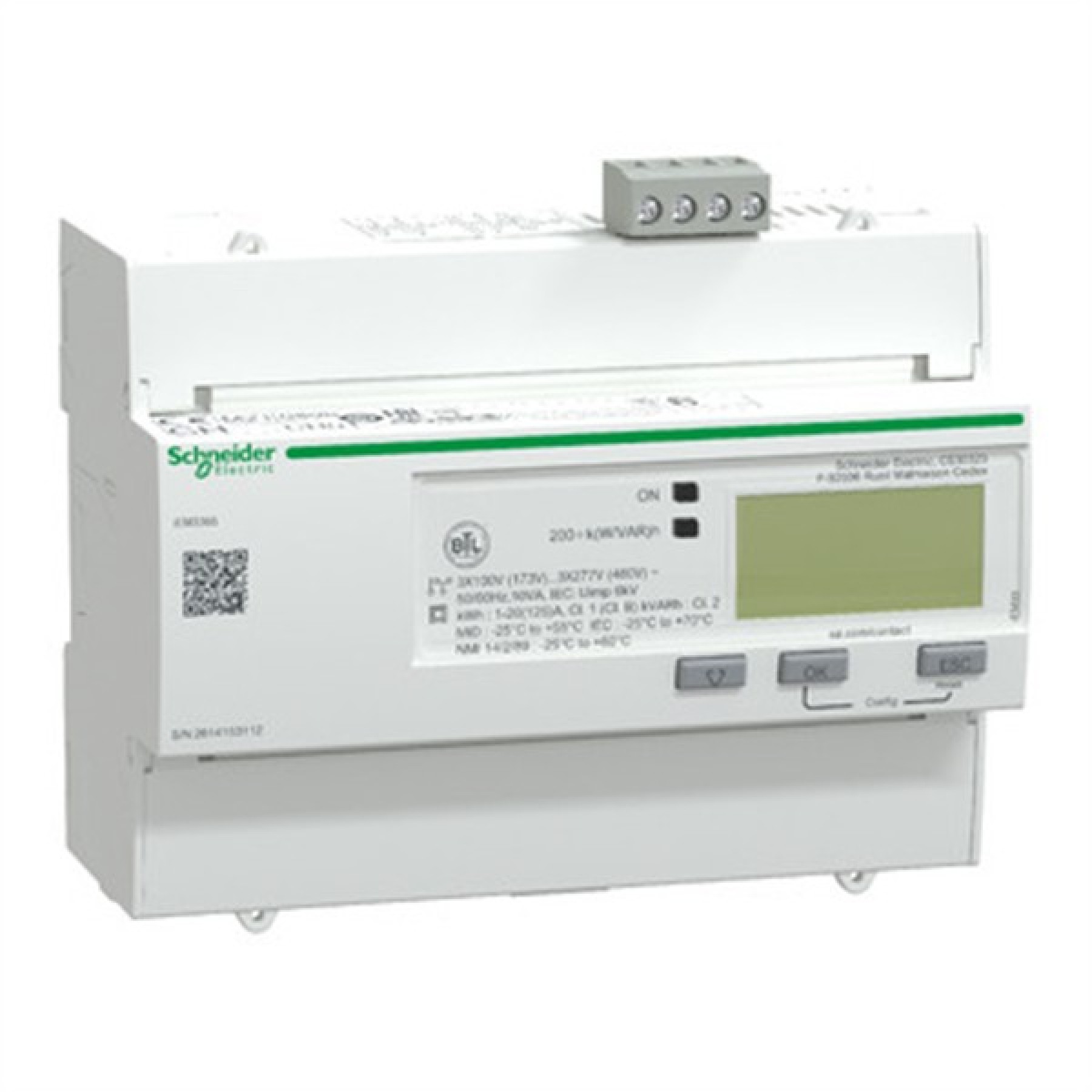 Schneider A9MEM3365 3 Phase iEM3365 energy meter - 125 A - BACnet - 1 digital I - 1 digital O - multi-tariff - MID