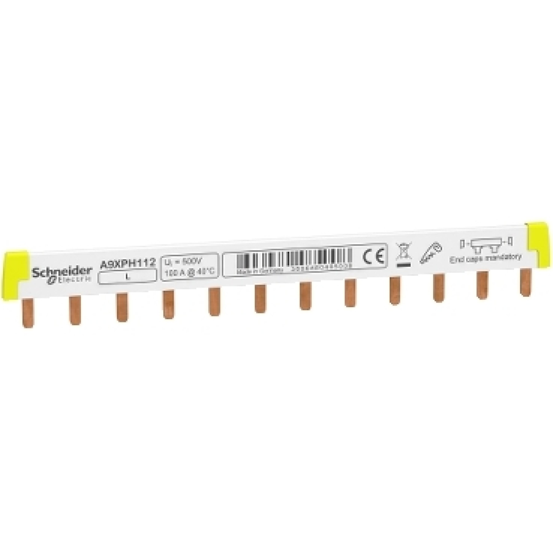 Schneider A9XPH112 Acti9 - comb busbar - 1L - 18 mm pitch - 12 modules - 100A