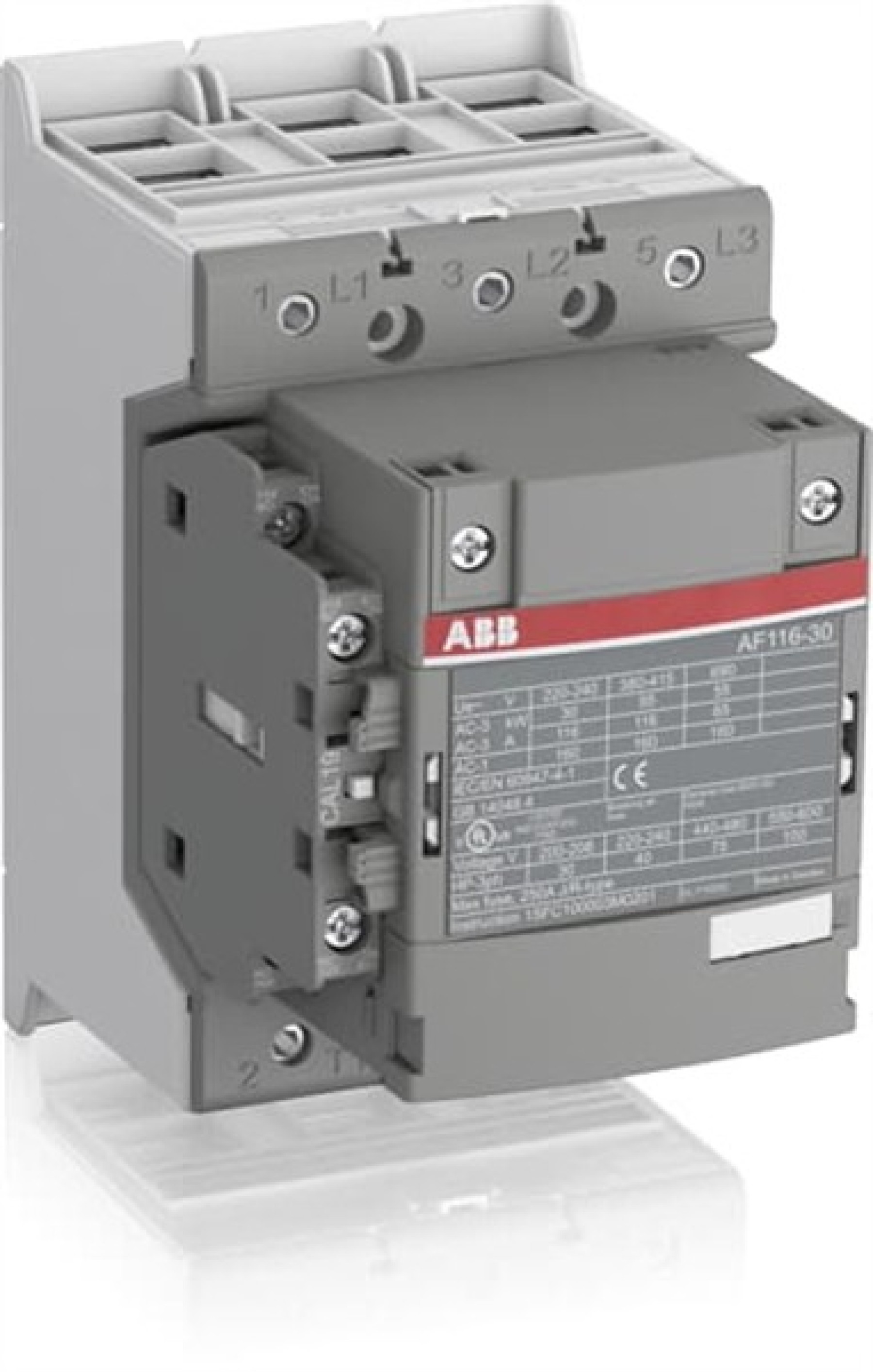 ABB AF116-30-11-13 Contactor 116A 55KW 3 POLE 100-250VAC 50-60HZ-DC