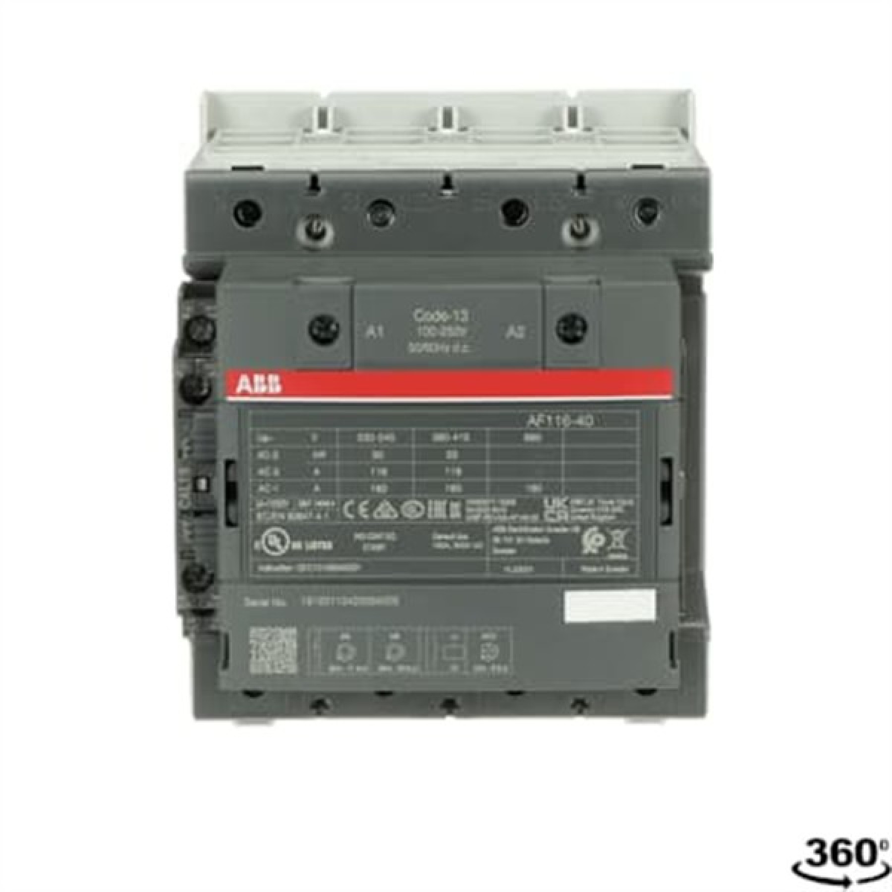 ABB AF140-40-11-13 Contactor 140A 4 POLE 100-250V Contactor