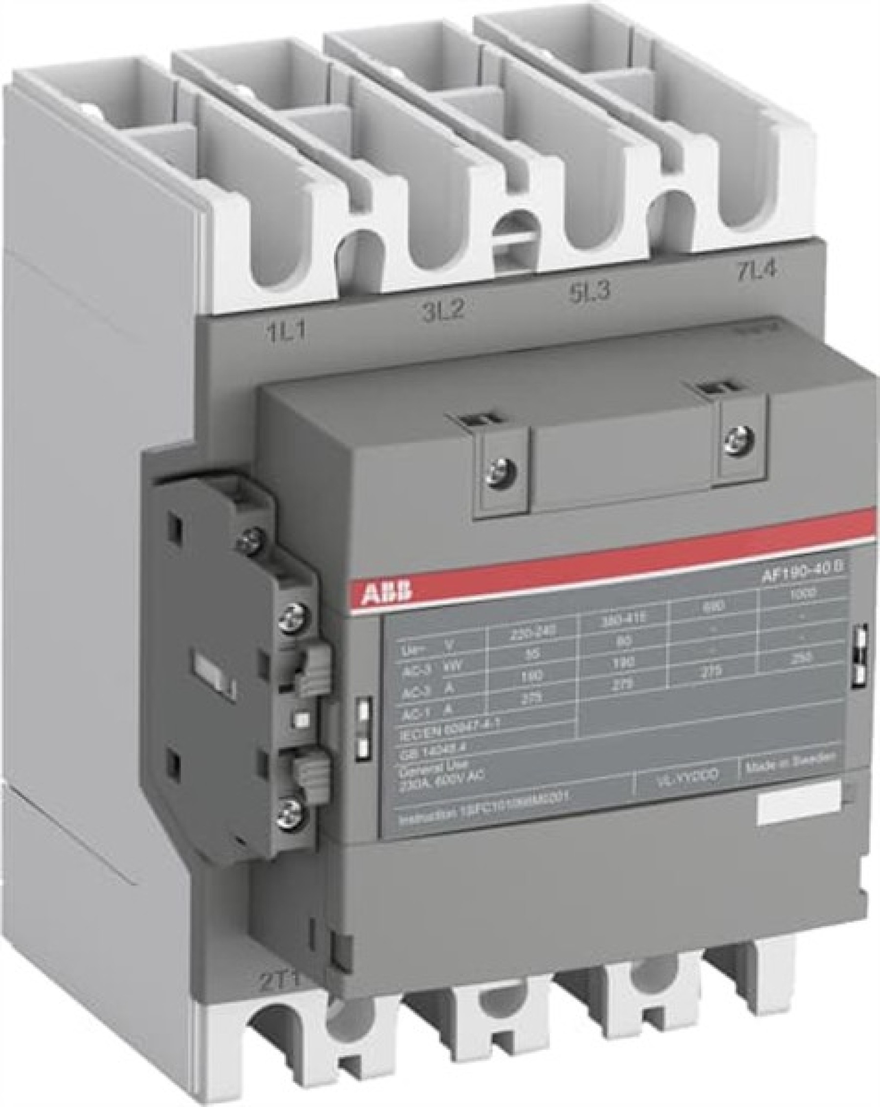 ABB AF190-40-11-13 Contactor 190A 4 POLE 100-250VAC 50-60HZ-DC Contactor