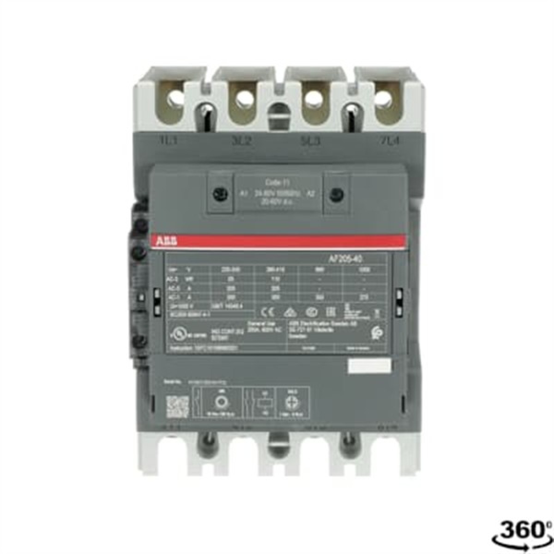 ABB AF205-40-11-11 Contactor 205A 205AMP 4 POLE 24...60V Contactor
