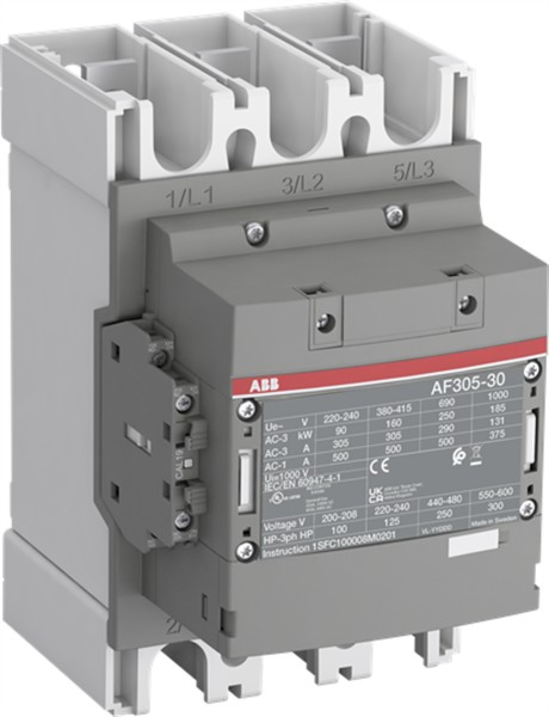ABB AF305-30-11-13 Contactor 305A 305AMP 160KW 3 POLE 100-250VAC 50-60HZ-DC