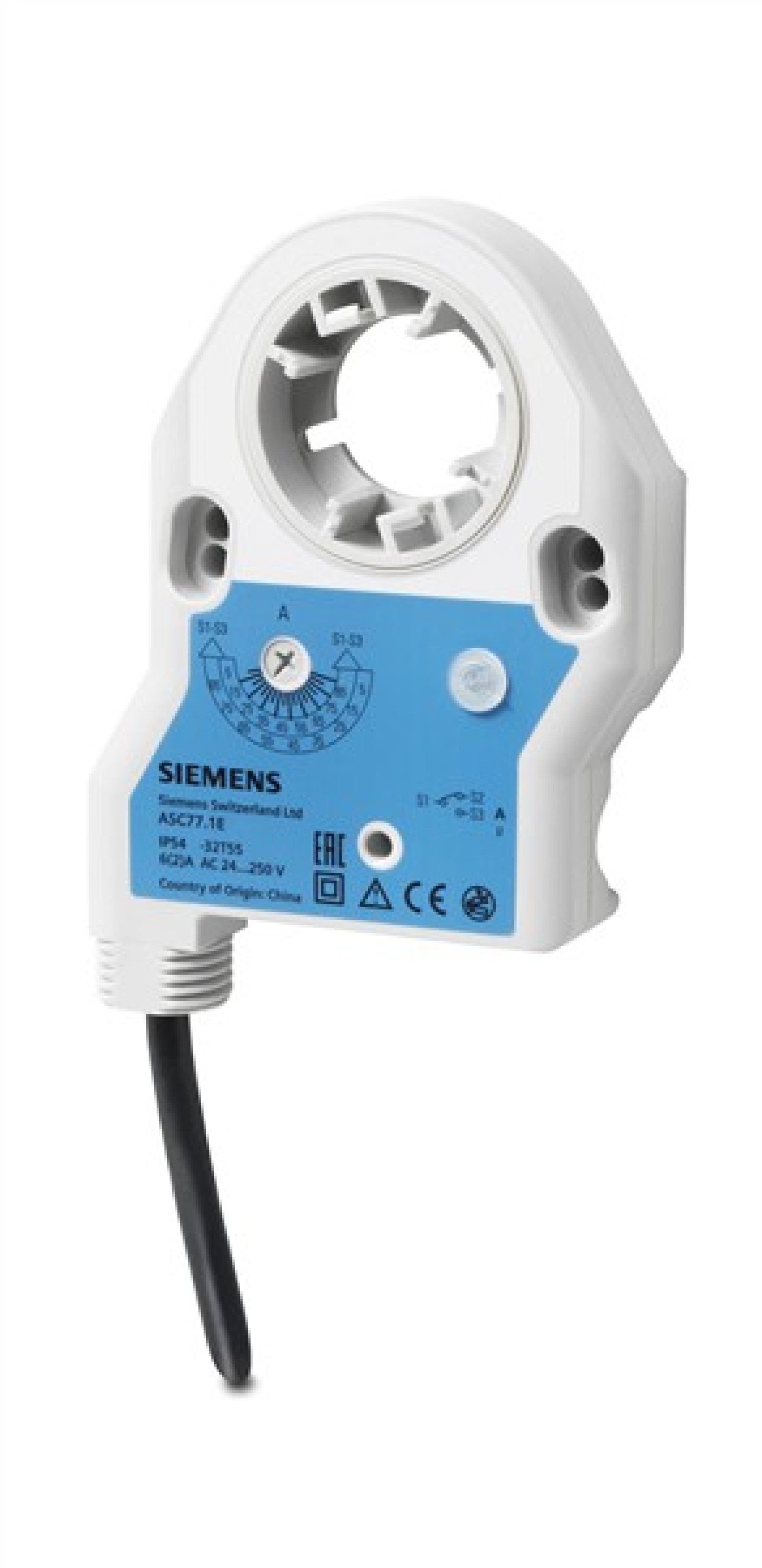 Siemens ASC77.1E Single Auxiliary Switch for GBB GCA GEB GIB and GMA1E Series Damper Actuators