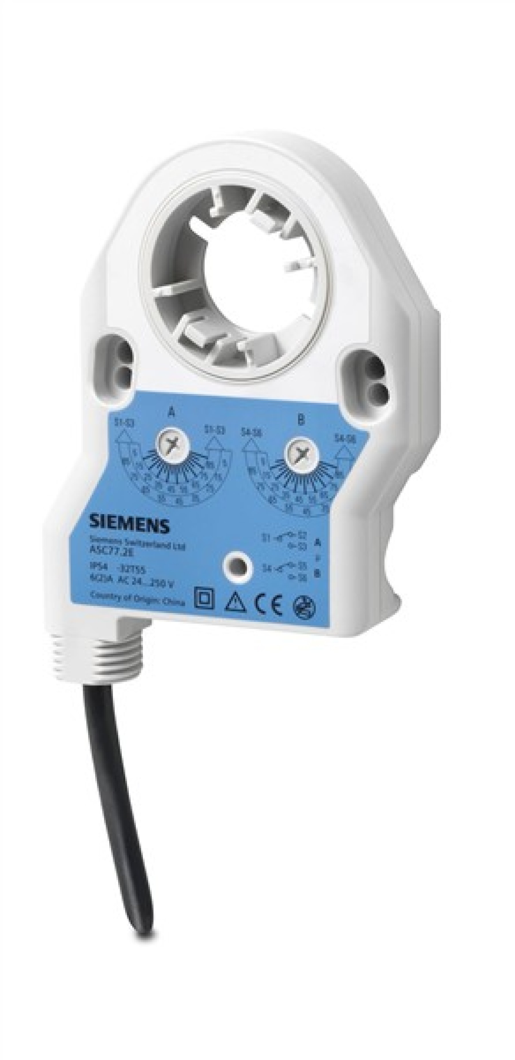 Siemens ASC77.2E Double Auxiliary Switch for GBB GCA GEB GIB and GMA1E Series Damper Actuators