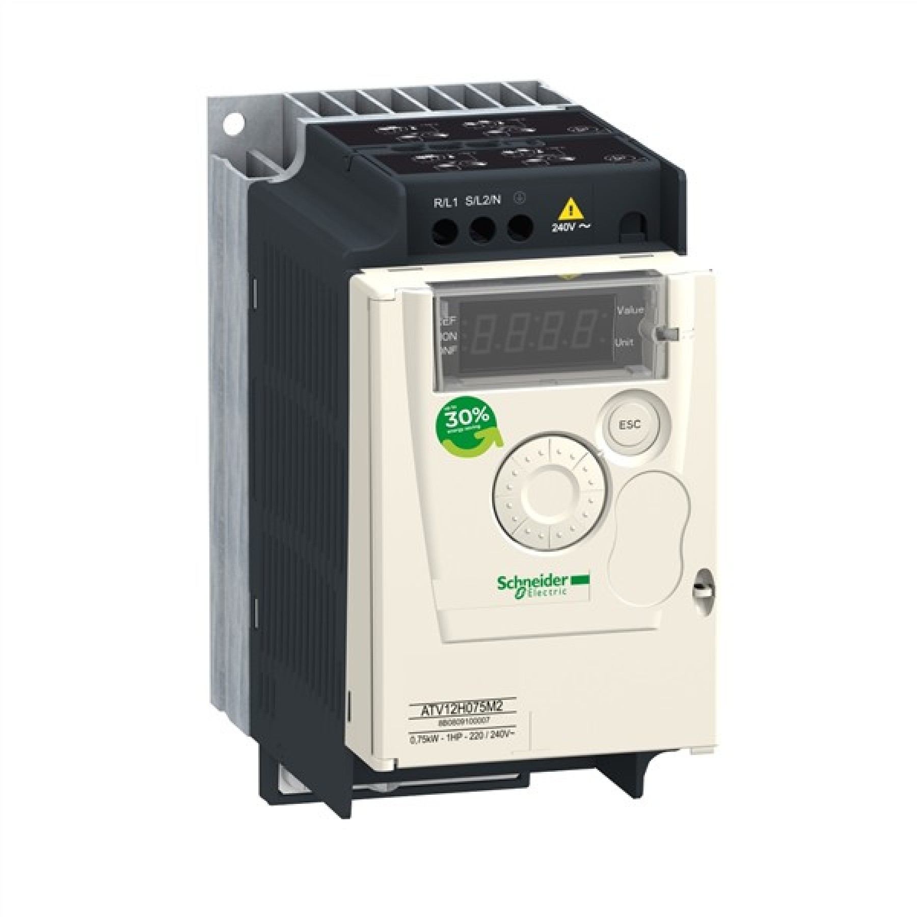 Schneider ATV12H055M2 Variable Speed Drive 0.55KW 240V 1PH IP20 HVAC INVERTER DRIVE EMC Filter