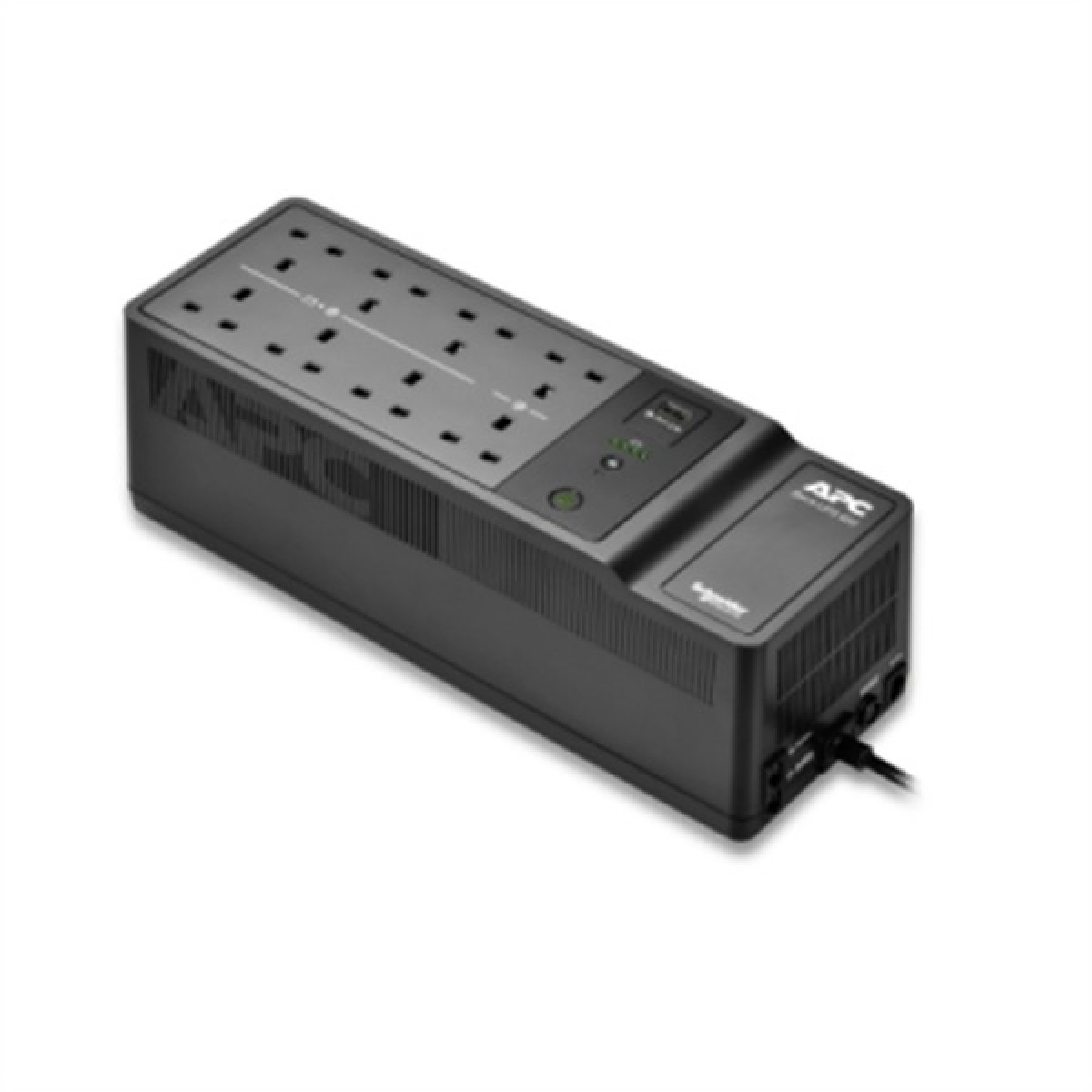 Schneider BE650G2-UK APC Back-UPS 650VA/400W Floor/Wall Mount 230V 8x British BS1363A outlets USB Type A Port User Replaceable Battery