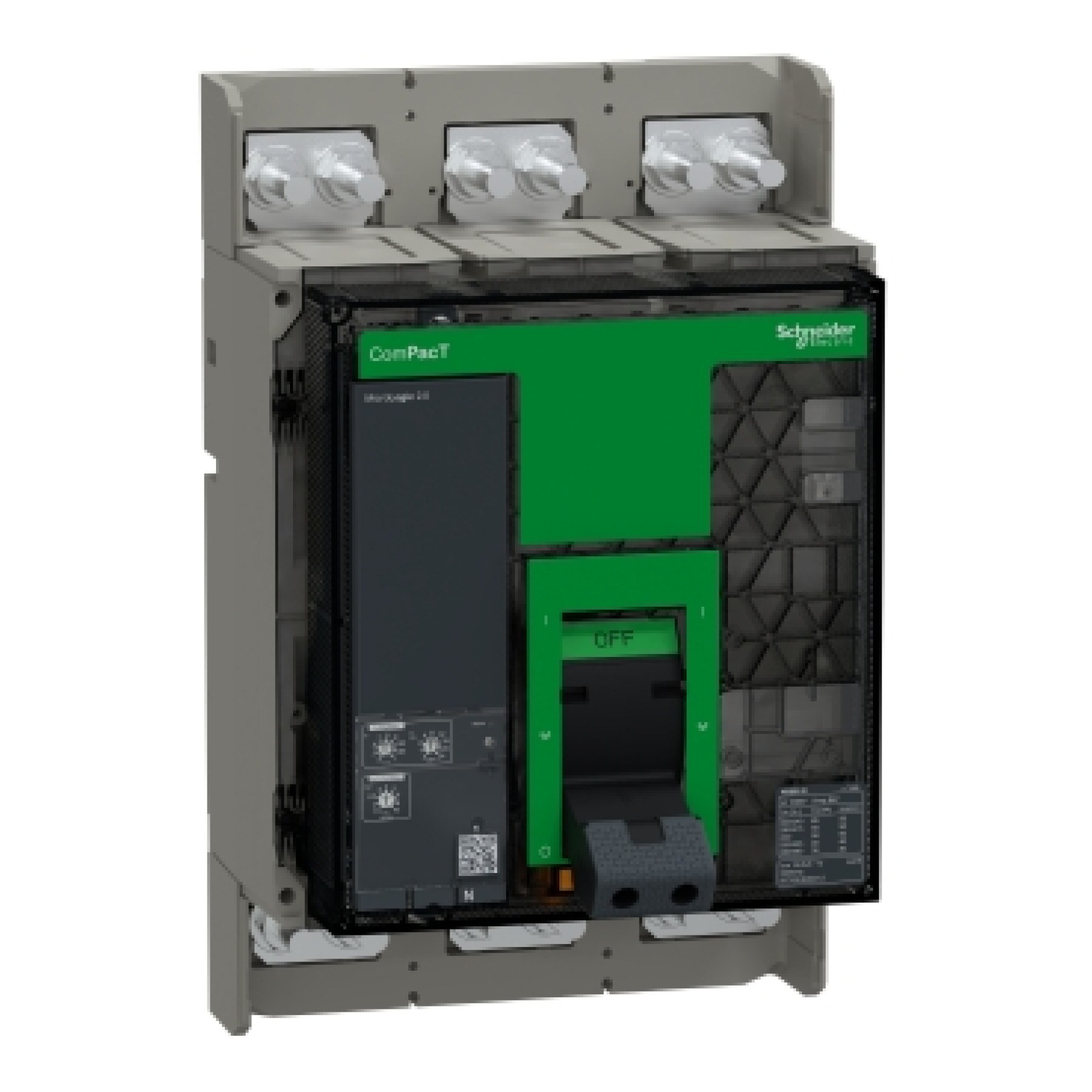 Schneider C080N320FM ComPacT NS800N Molded Case Circuit Breaker 3P 50kA at 415V AC MicroLogic 2.0 Control Unit 800A