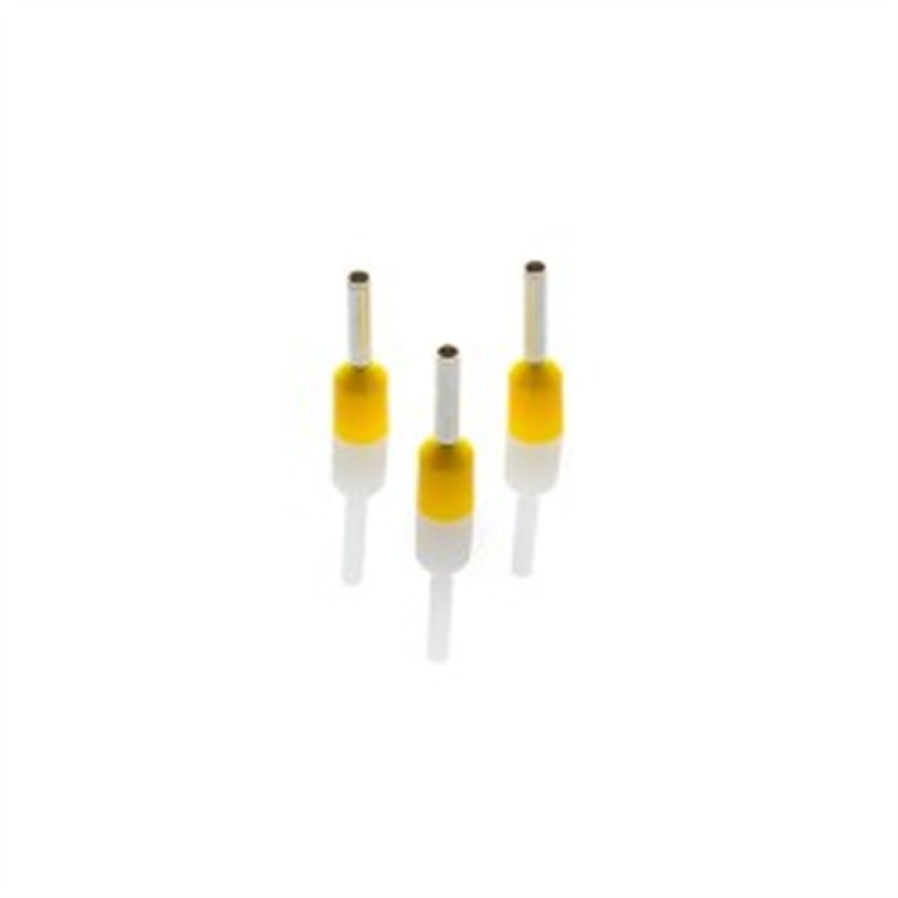 Partex CEF108G Yellow Single Insulated Boot Lace Cord End Ferrule 1mm