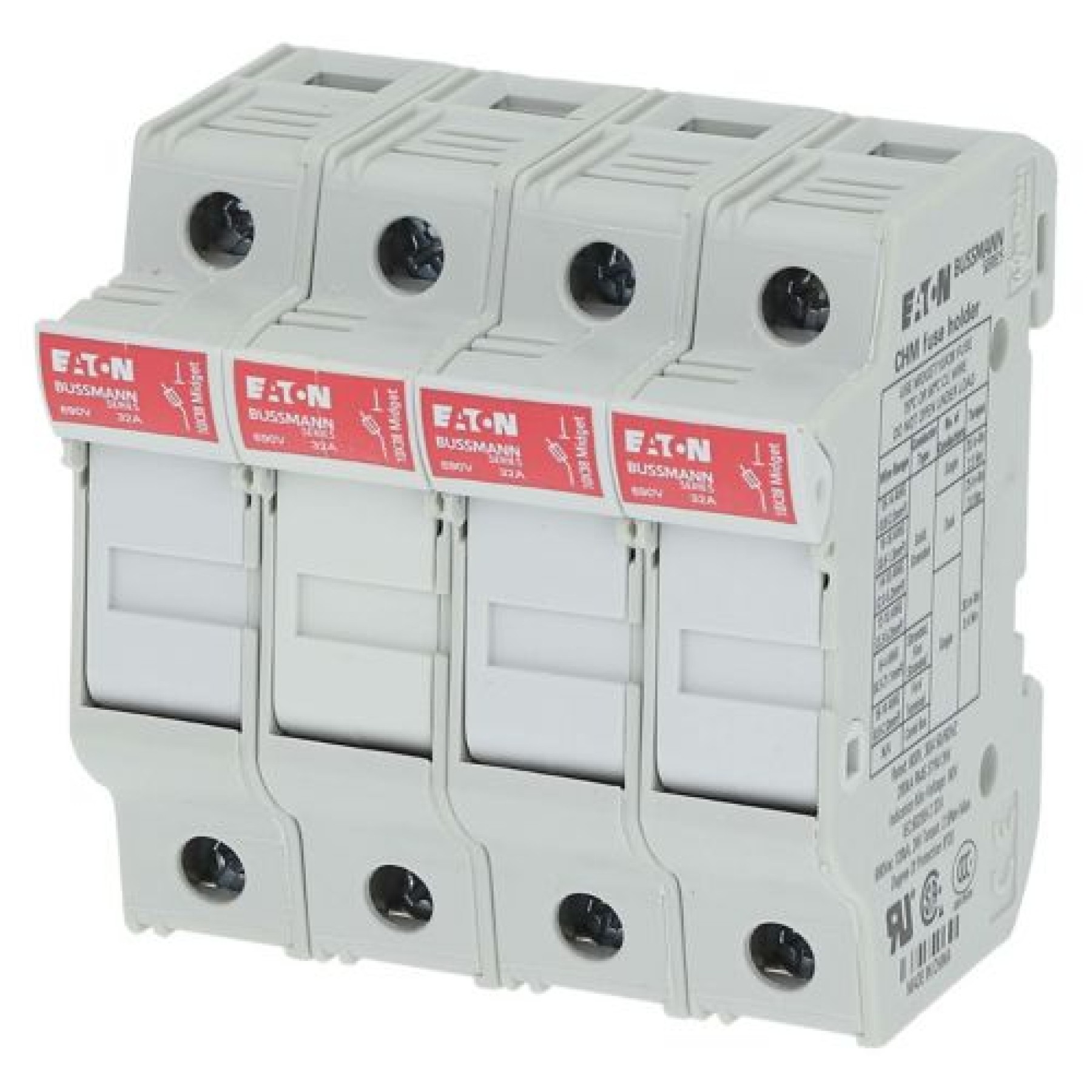 Bussman CHM4DU 10 X 38 32A 4 Pole Fuse Holder