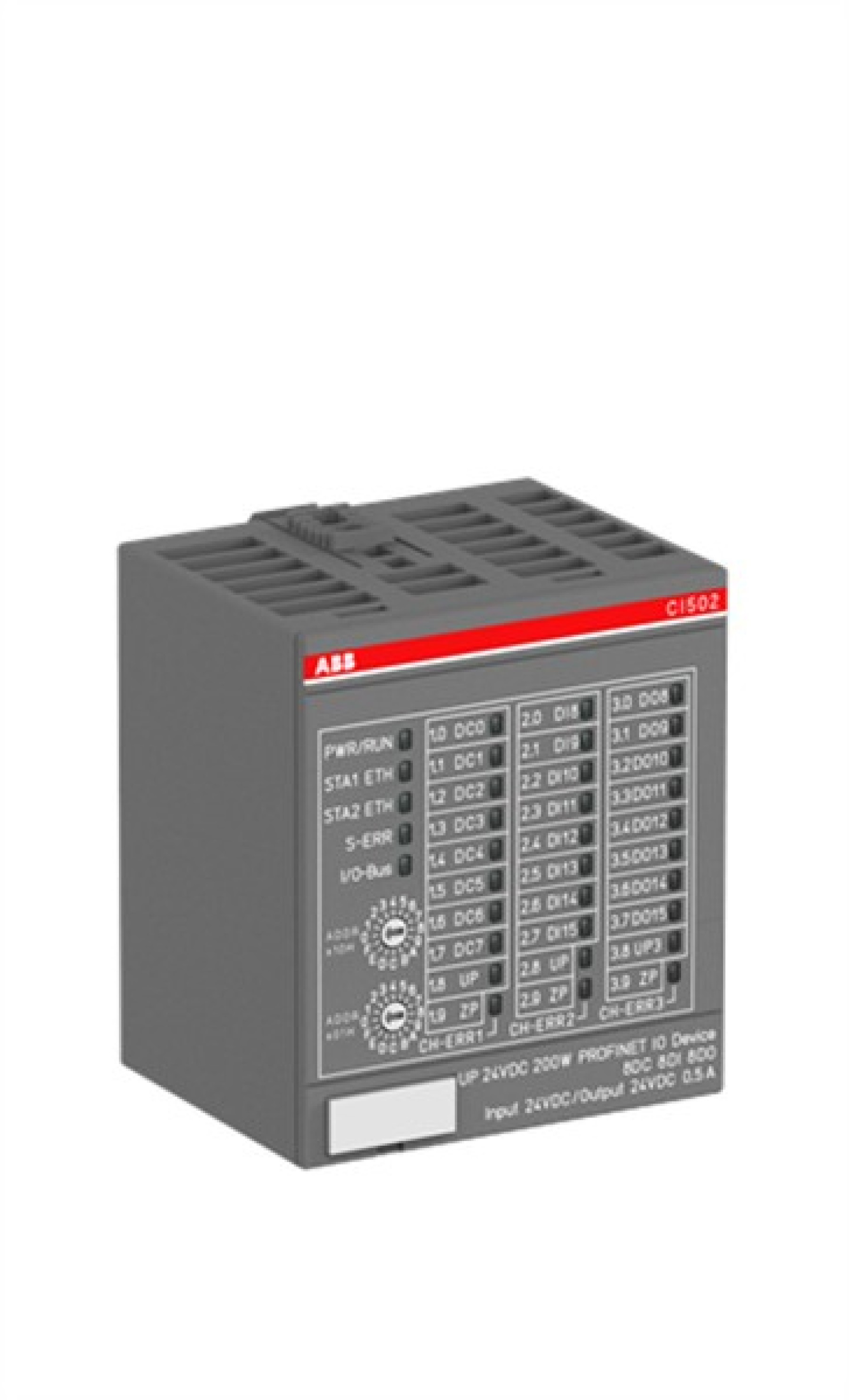 ABB CI502-PNI/O S500 Bus-Module 8DC/8DI/8DO-24VDC DI/DC:24VDC DO/DC:24VDC/0.5A-1/2-wire PROFINET I/O module