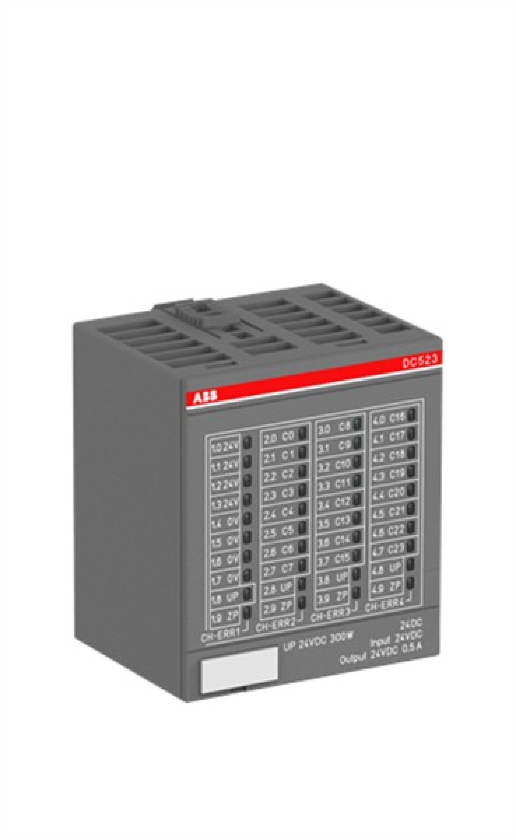 ABB DC523 S500 Digital Config.Input/Output Module 24DC -24VDC DI:24VDC DC:24VDC/0.5A 1/2-wire