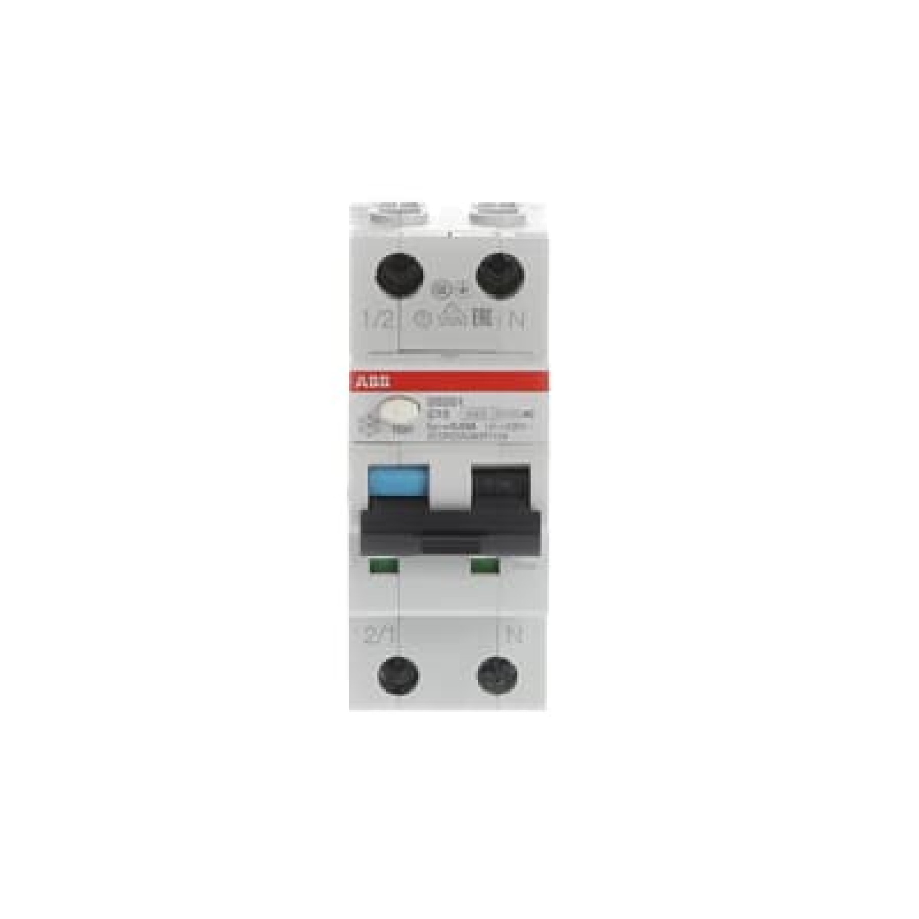 ABB RCBO 1 POLE + NEUTRAL 10A 30MA