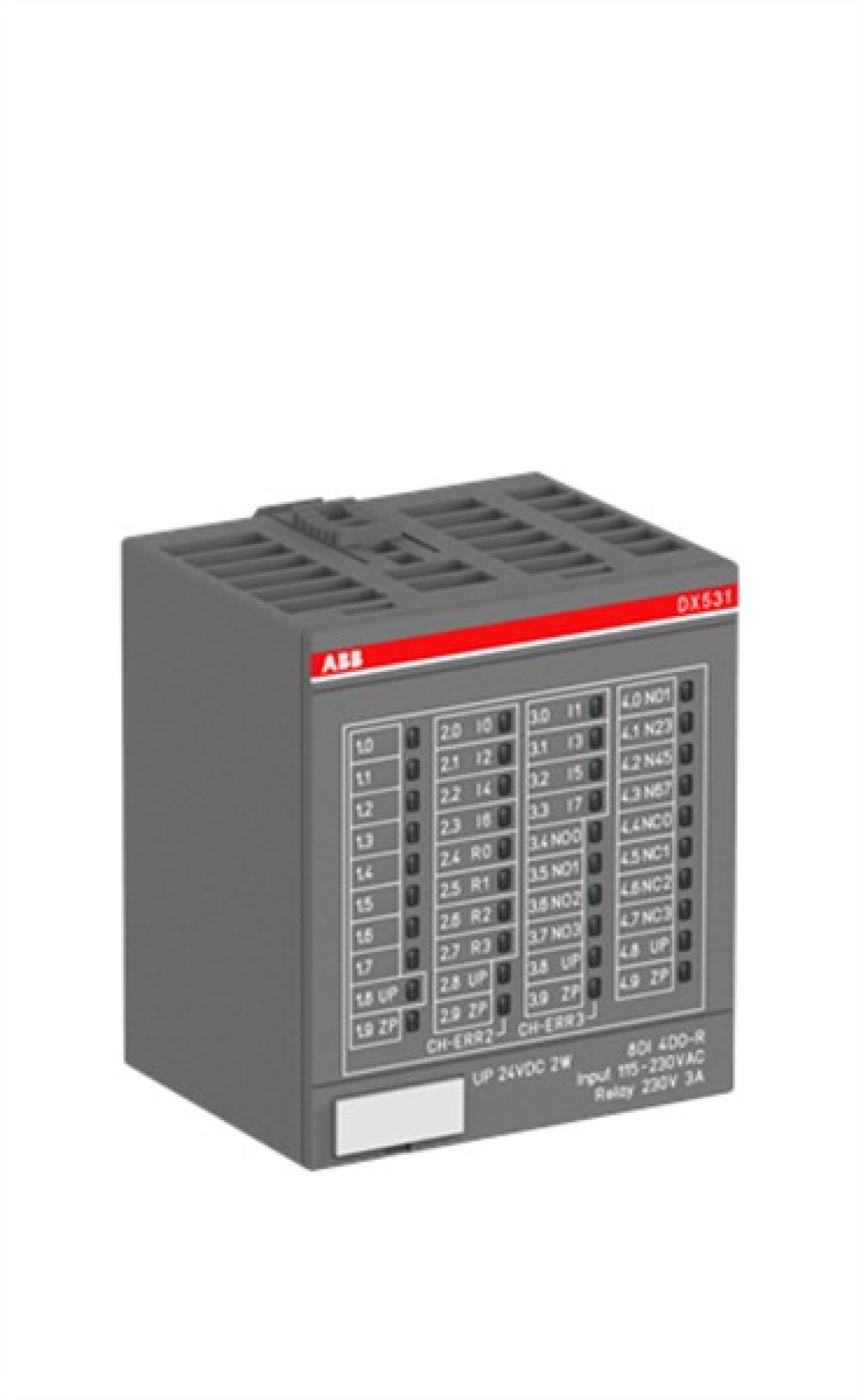 ABB DX531 S500 Digital I/o Module 8DI/4DO-Relay 230V -DI:115-230VAC DO-Relay:230VAC/3A 2-wire