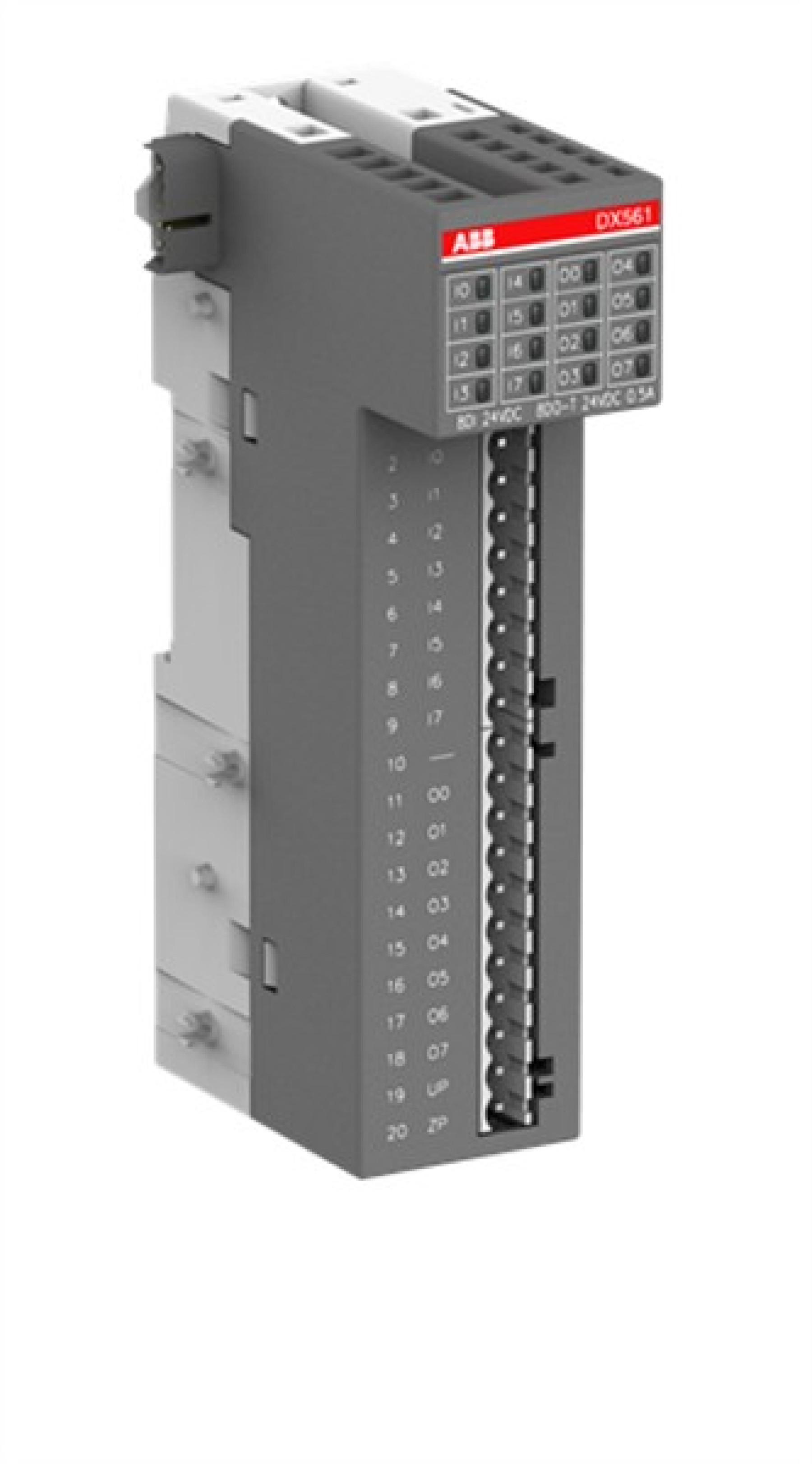 ABB DX561 S500 Digital I/O Module 8DI/8DO-Trans-DI 24VDC sink/source-DO-Transistor 24VDC/0.5A 1-wire