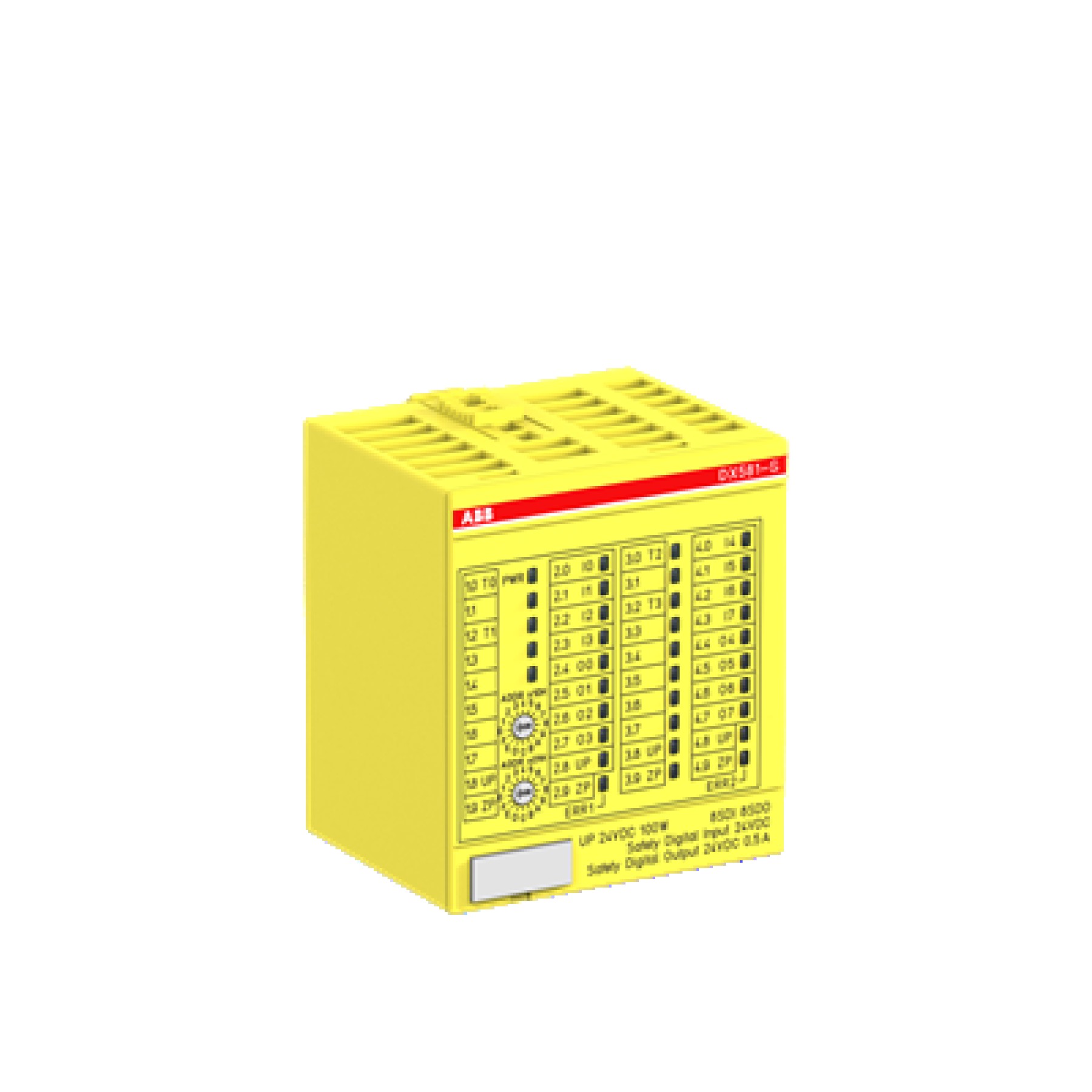 ABB DX581-S S500 Safety Digital I/O Module-8SDI/8SDO 8DI SIL2/4DI SIL3 8SDO SIL2/3-24VDC DI:24VDC DO:24VDC/0 5A 1-wire 4 pulse outputs