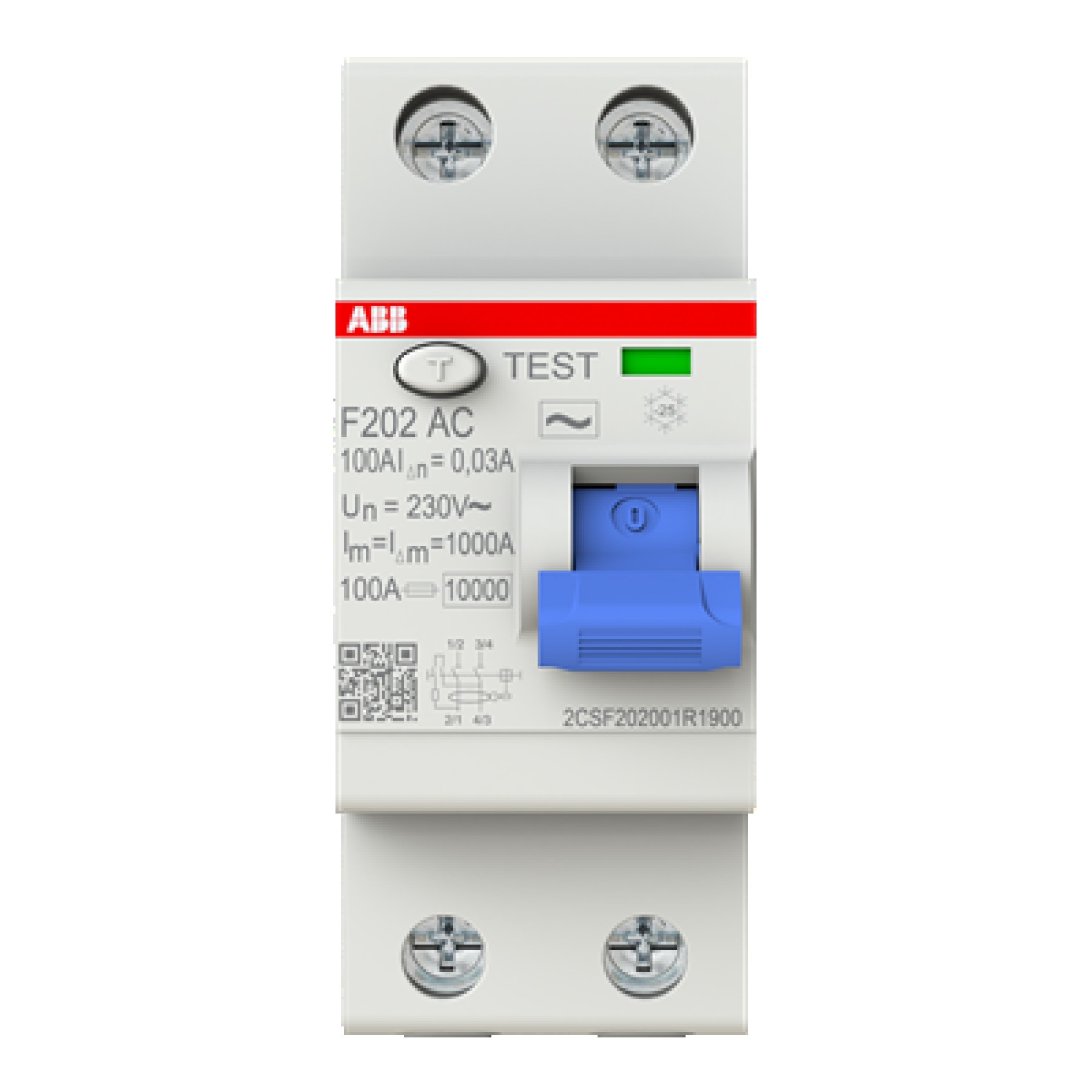 ABB RCCB 2 POLE 100A 30MA