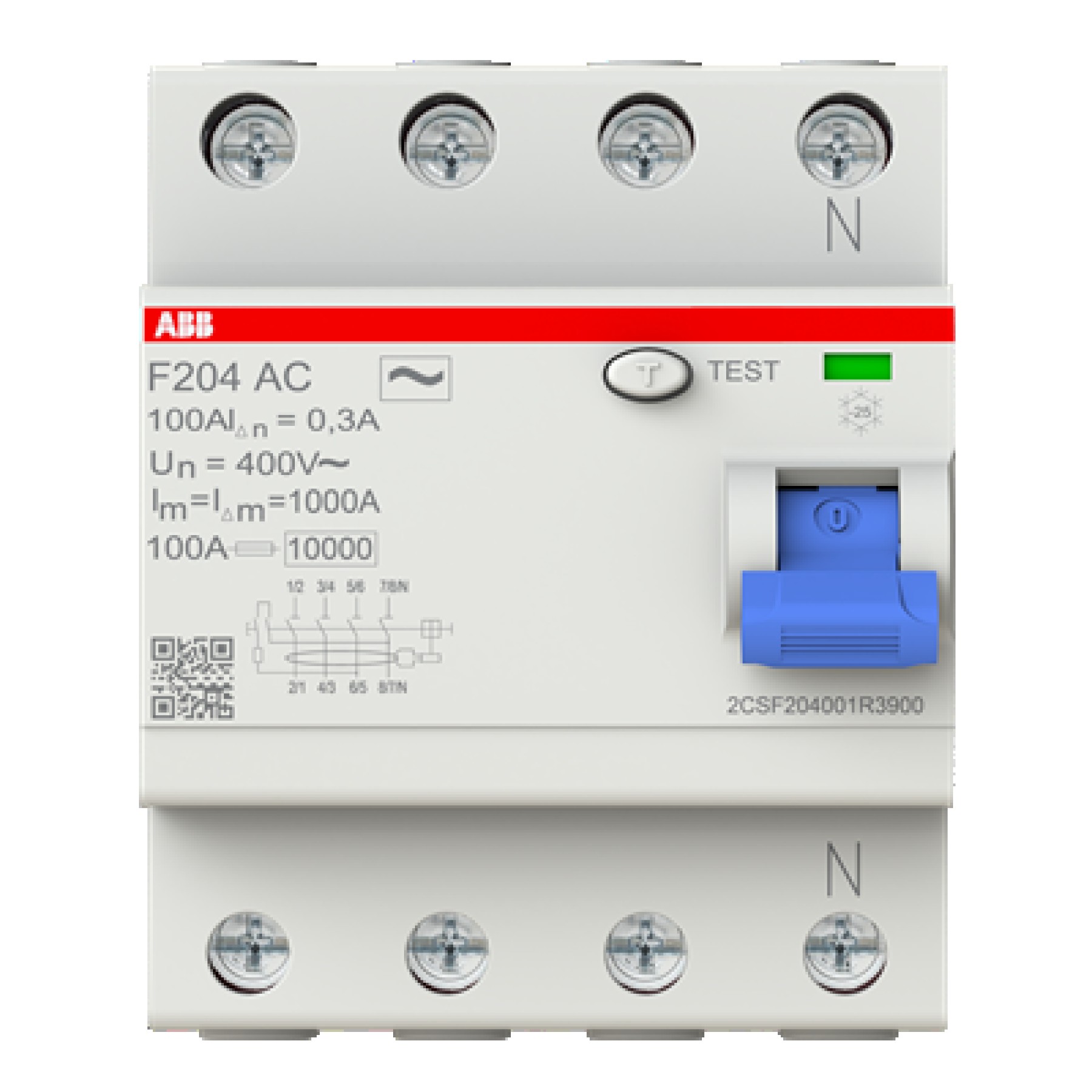ABB RCCB 4 POLE 40A 300MA