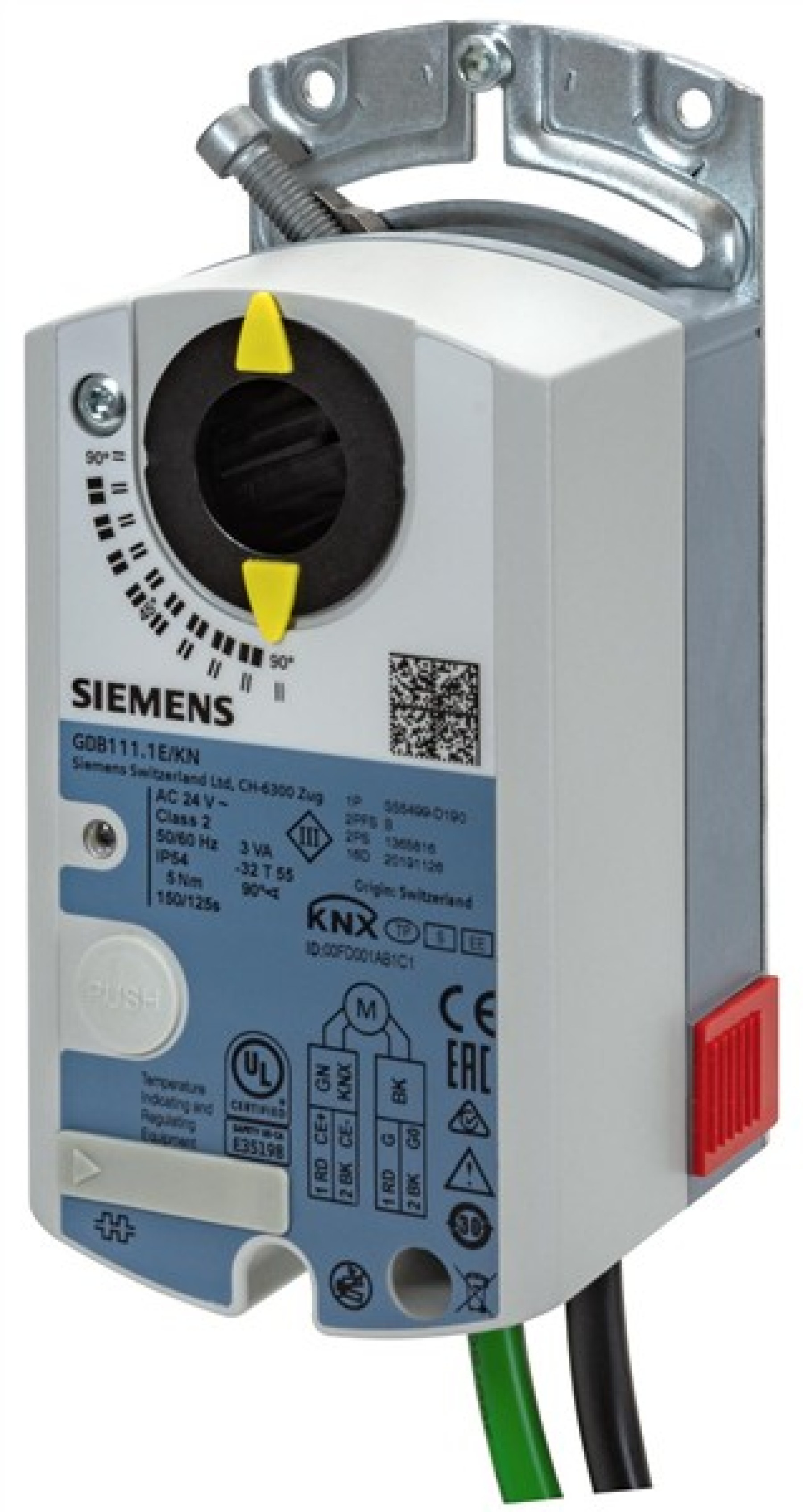 Siemens GDB111.1E/MO Rotary air damper actuator AC 24V 5NM with Modbus RTU communication