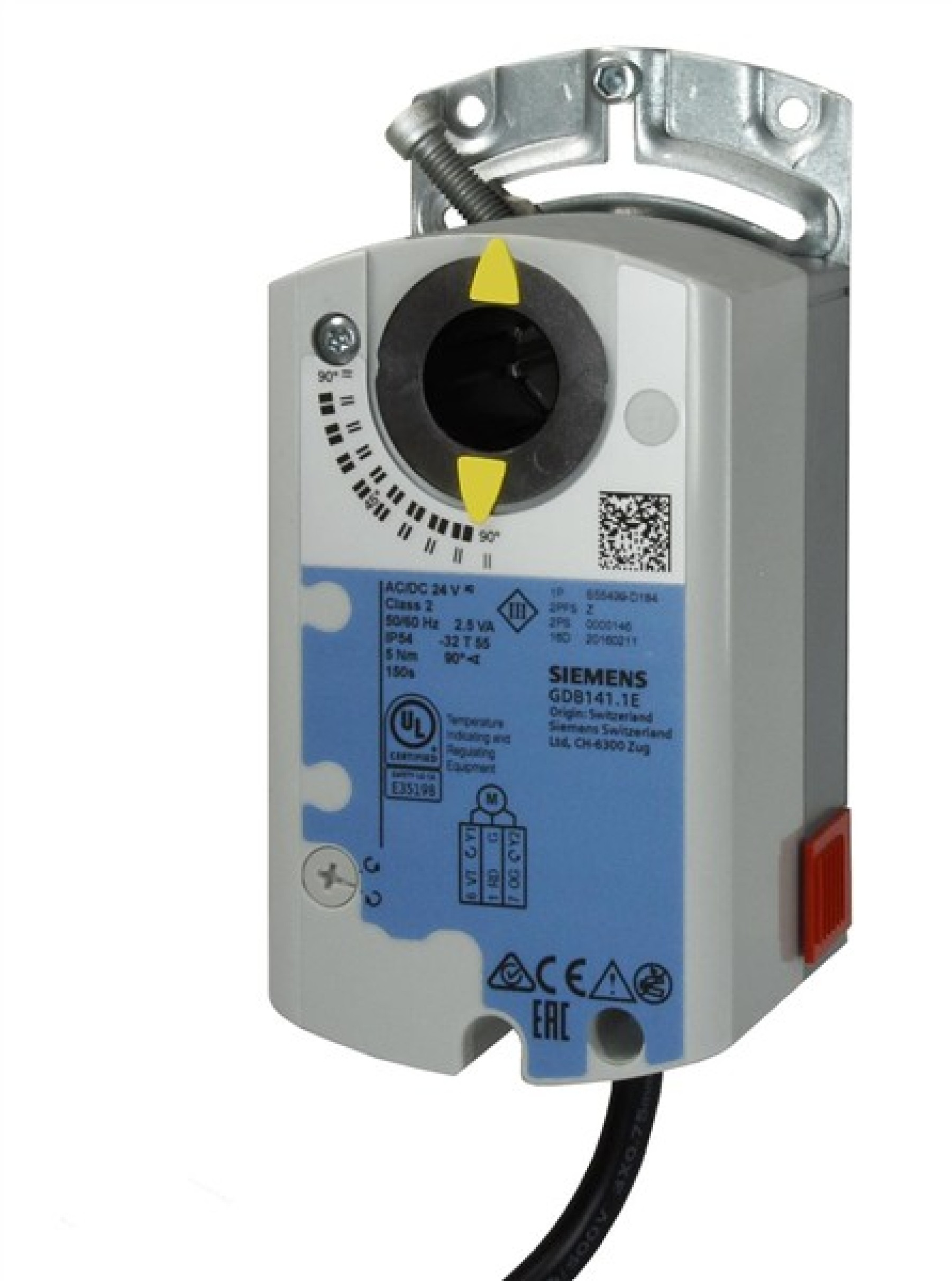 Siemens GDB142.1E 5Nm Rotary Damper Actuator with Feedback Potentiometer 3 Position 150S 24 VACDC