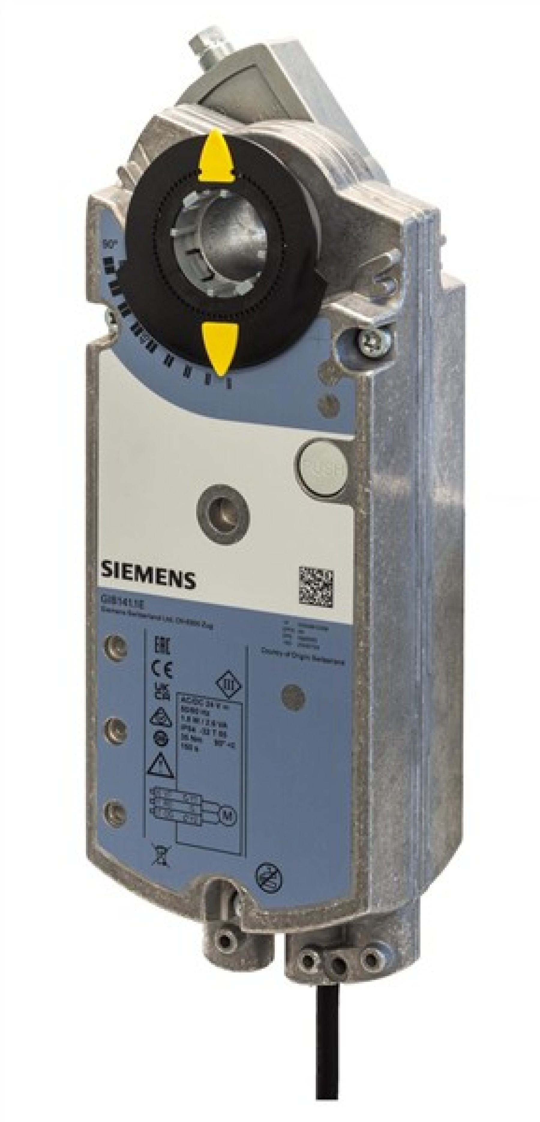 Siemens GIB145.1E 35Nm Rotary Damper Actuator with 2 Auxiliary Switches and Feedback Potentiometer 2 3 Position Control 150S 24 VACDC