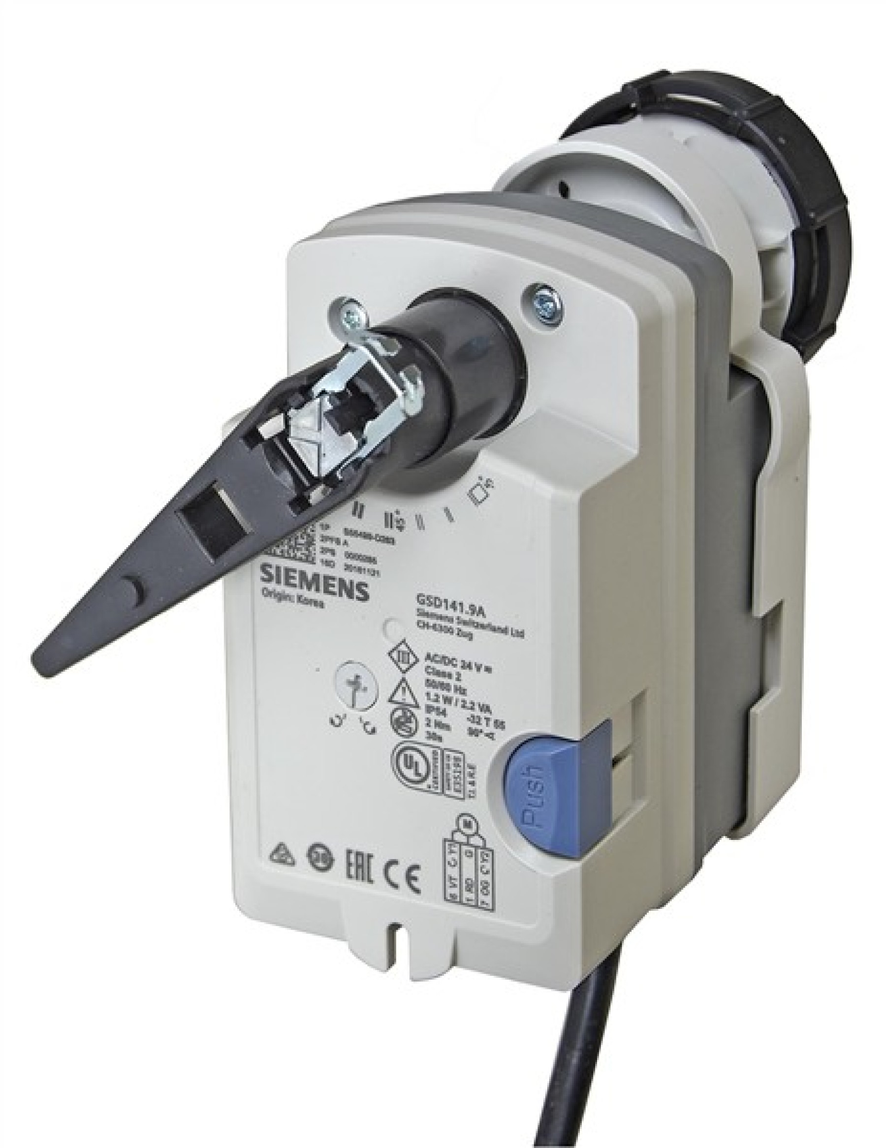 Siemens GSD161.9A 2 Nm Modulating Rotary Valve Actuator for Control Ball Valves 0-10V Control 30 s 24 VACDC