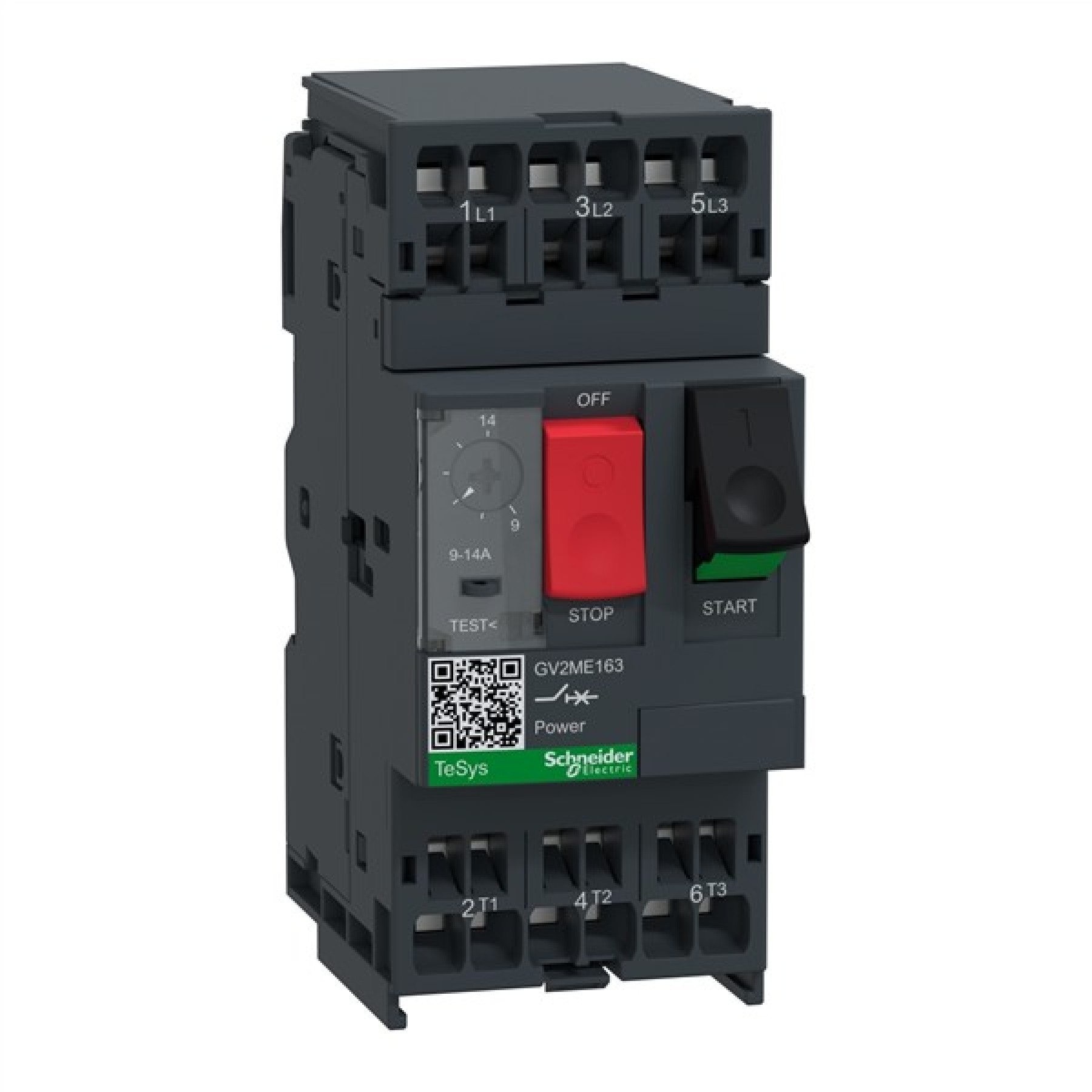 Motor circuit breaker TeSys GV2 3P 9-14 A thermal magnetic spring terminals