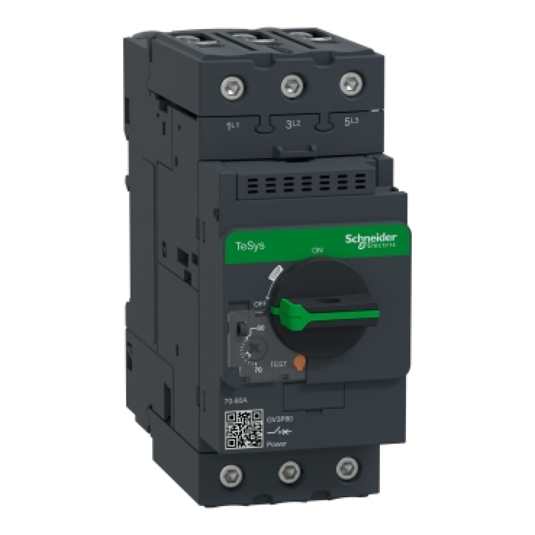 Schneider GV3P80 Rotary Manual Motor Starter / Motor Circuit Breaker 70-80A 37KW