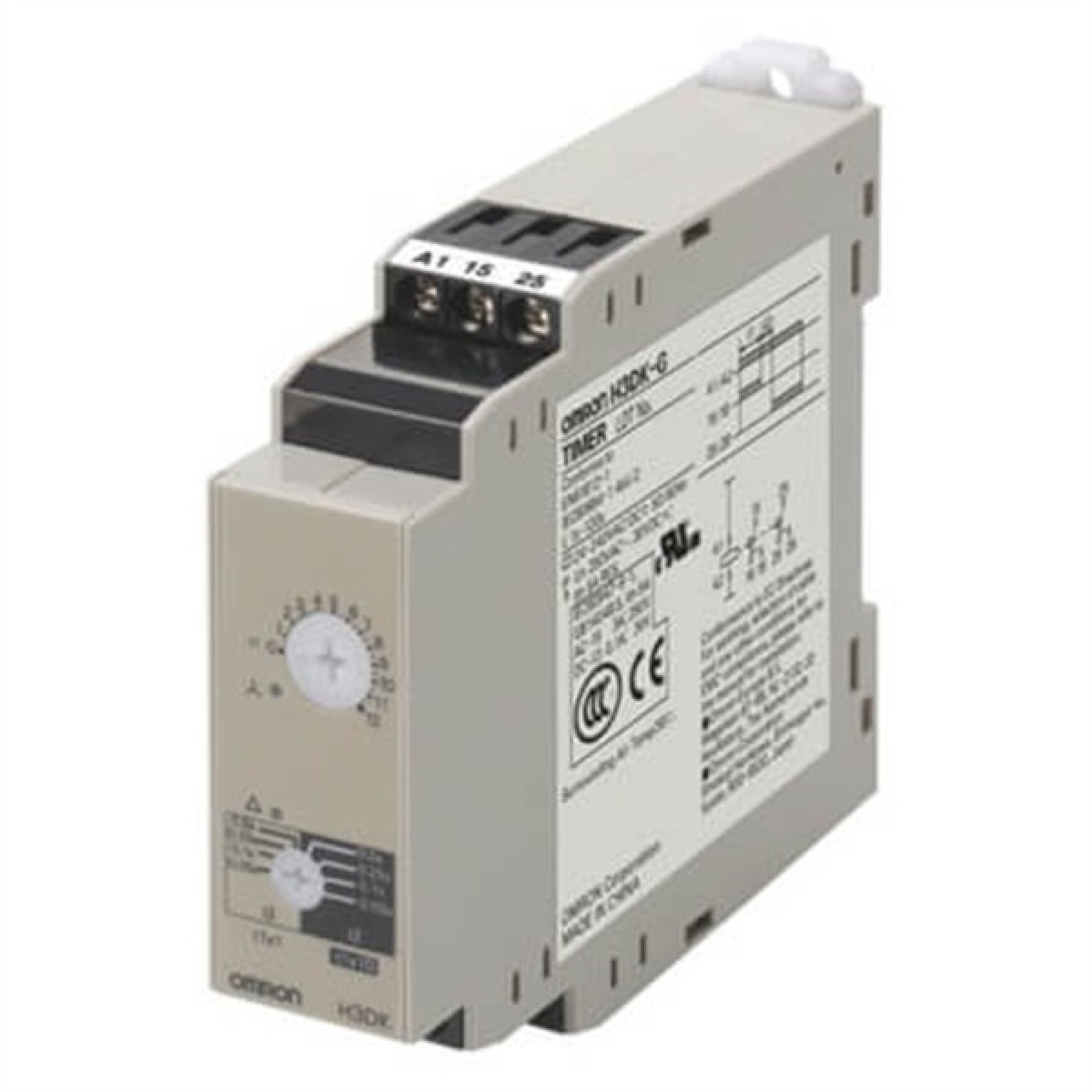 Omron DIN Rail Timer 22.5mm Star-Delta Delay 1-120s DPDT 5A 24...240VAC/DC