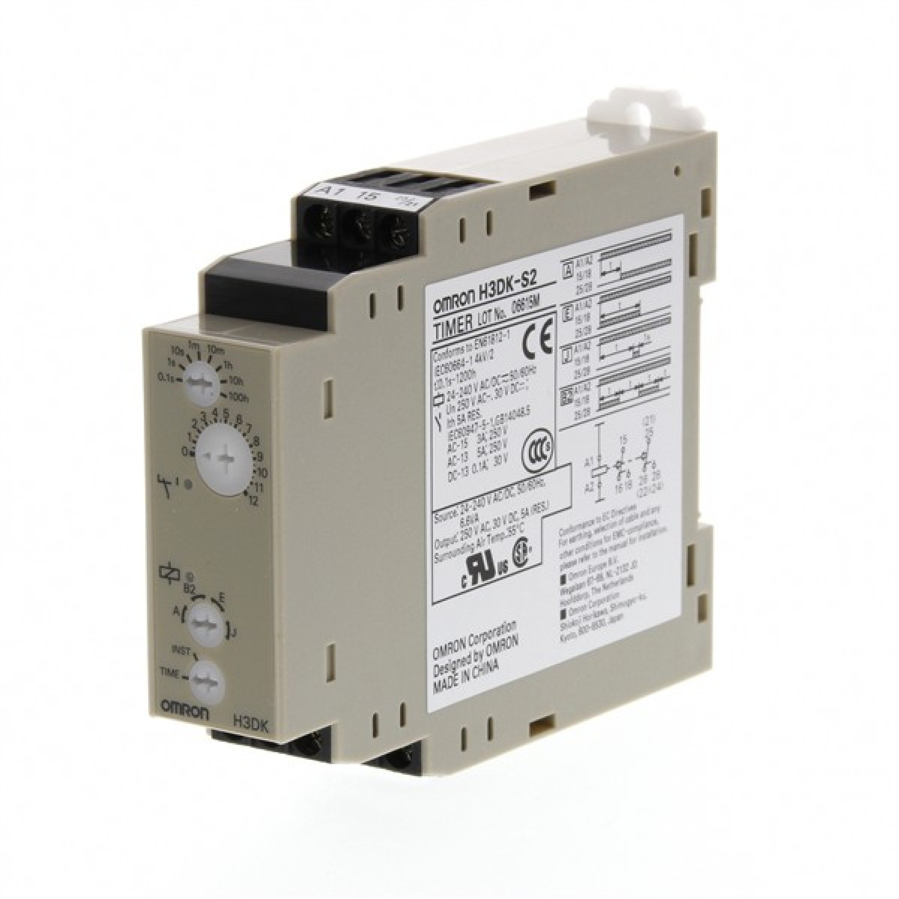 Omron Solid-State Multi-Mode Timer DPDT Output 0.1s-1200h 24...240VAC/DC