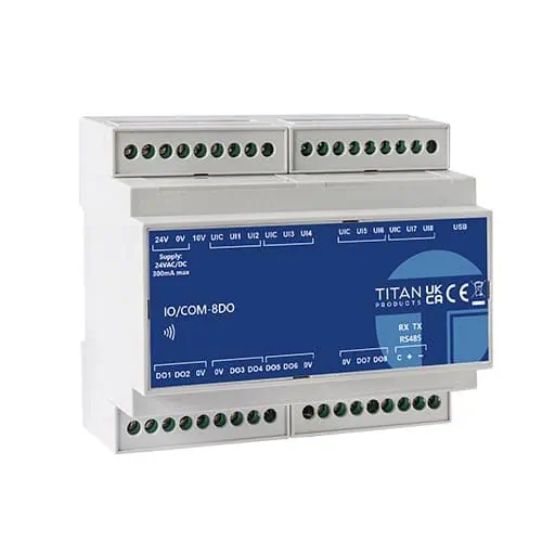 Titan 8 flexible Analogue Outputs Simple setup via NFC app or PC configuration tool BACnet MS/TP and Modbus Communications