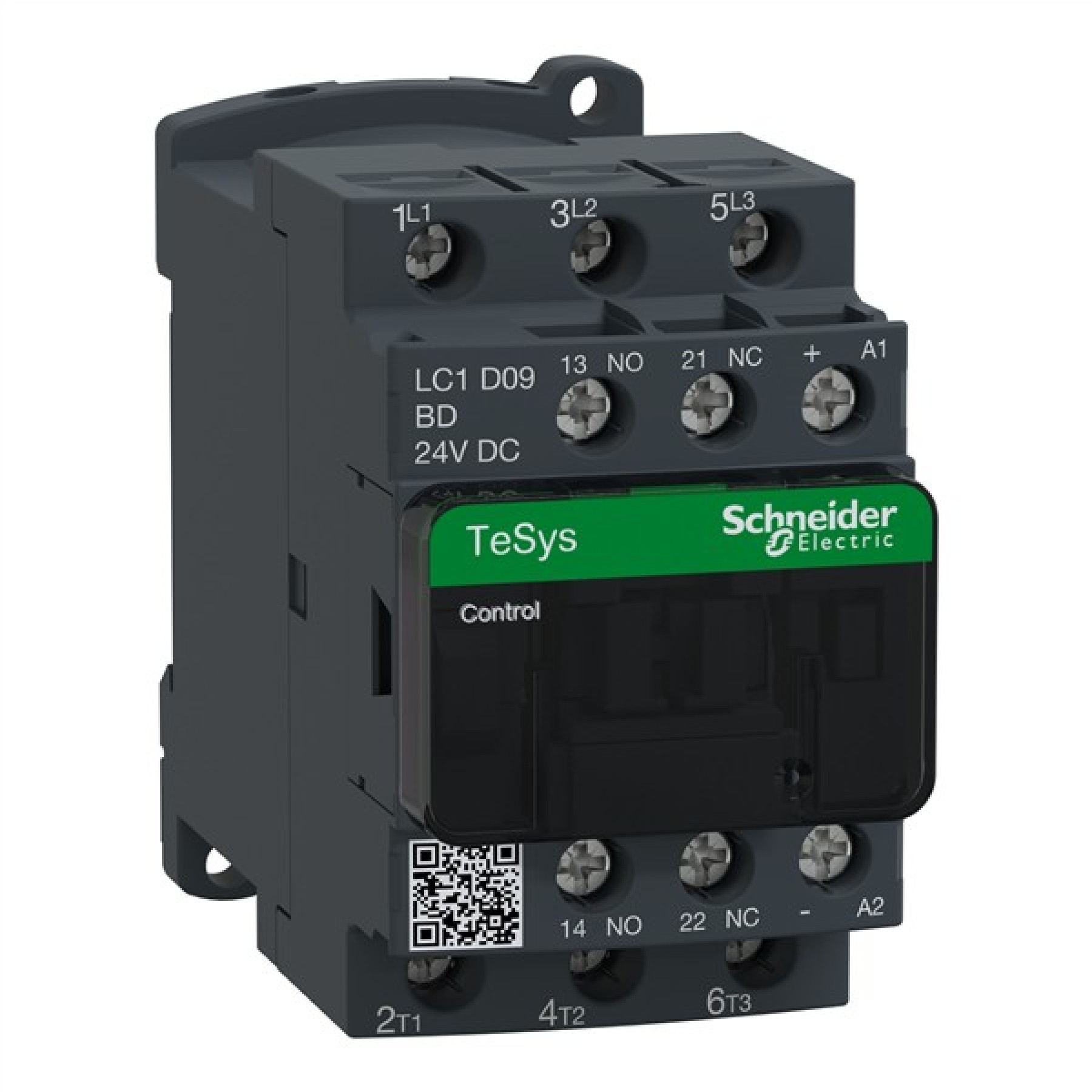 Schneider LC1D09BD Contactor 9A 4KW 3P 3NO 24VACDC