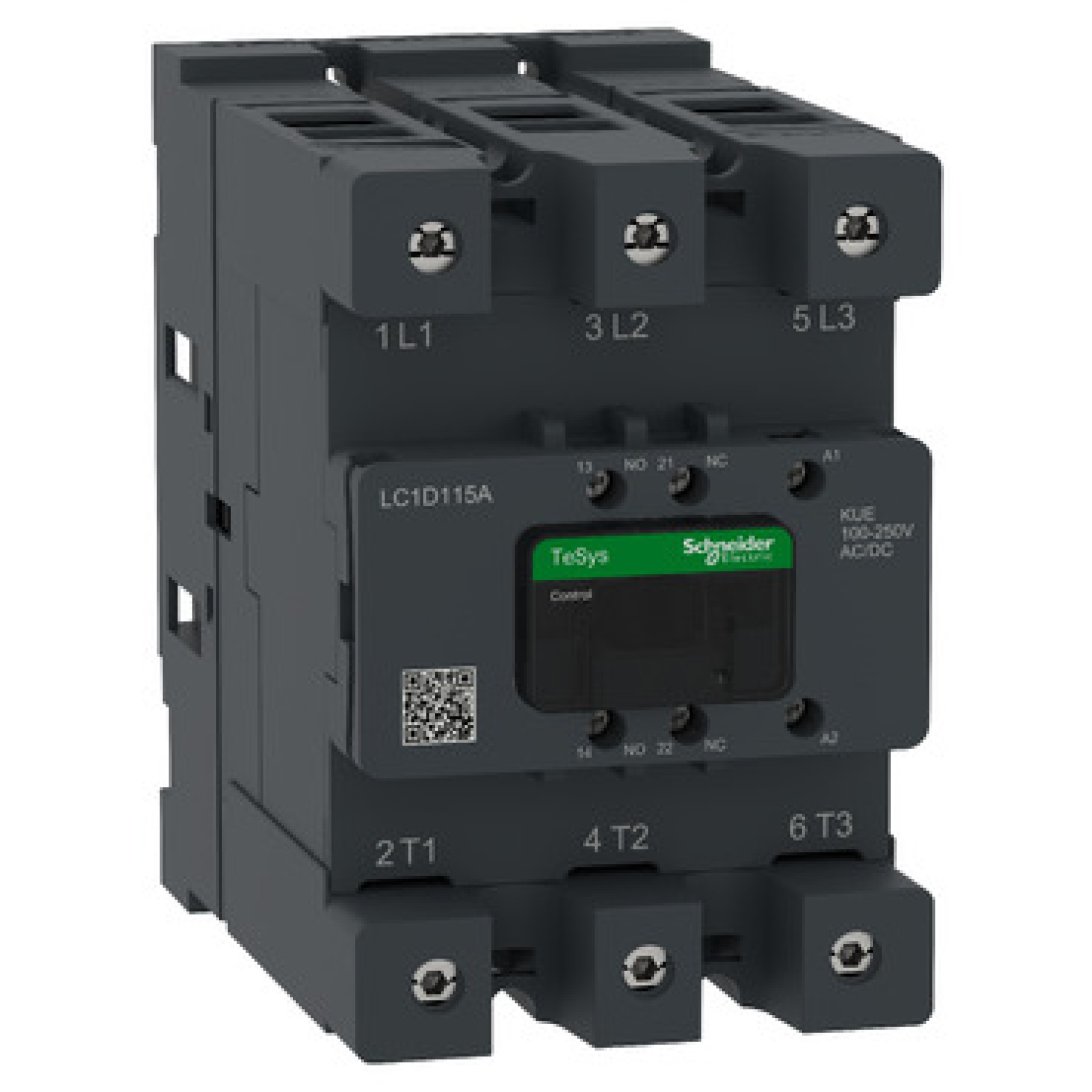 Schneider LC1D115AKUE Contactor 3P 115A 55KW 100-250VACDC