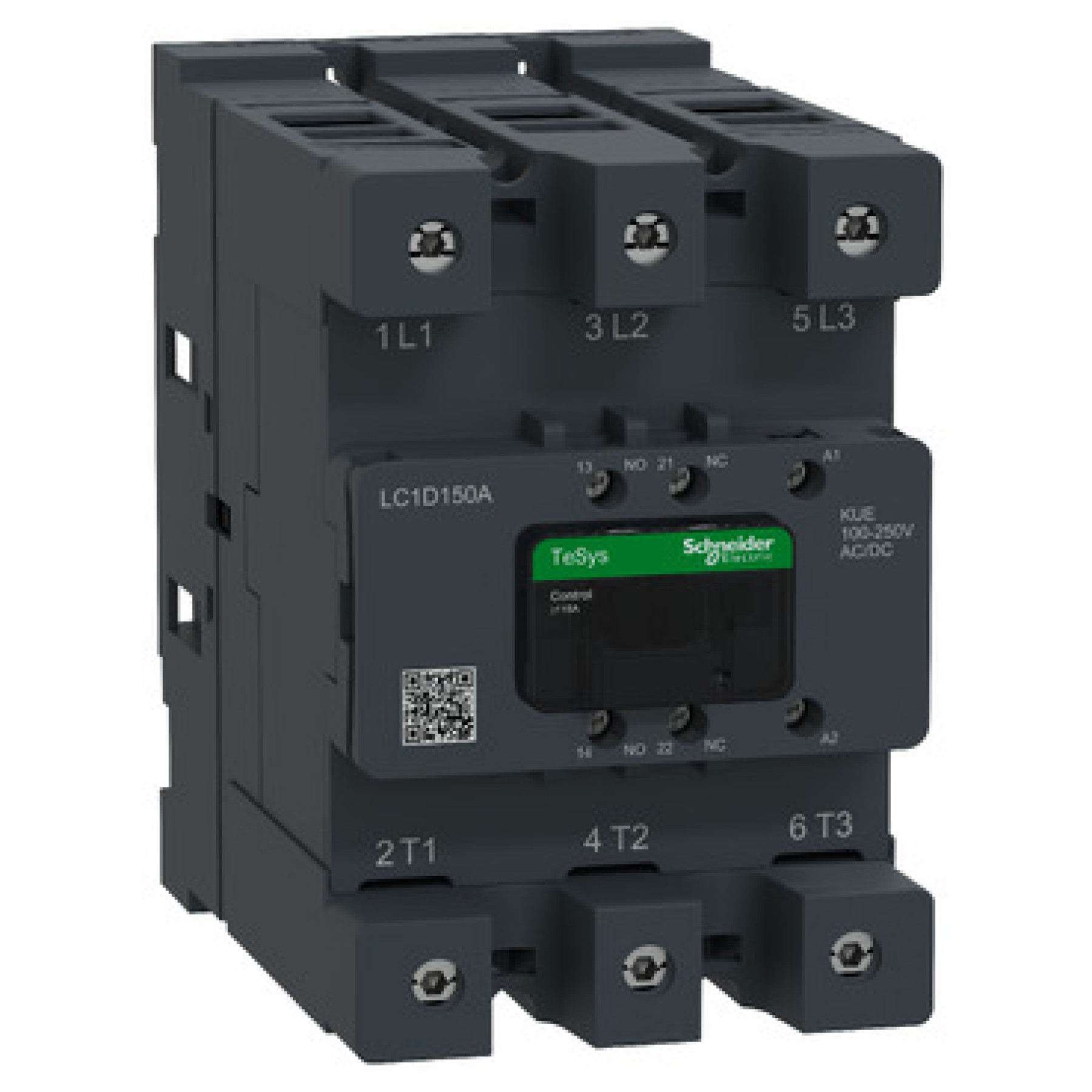 Schneider LC1D150AKUE Contactor 3P 150A 75KW 100-250VAC/DC