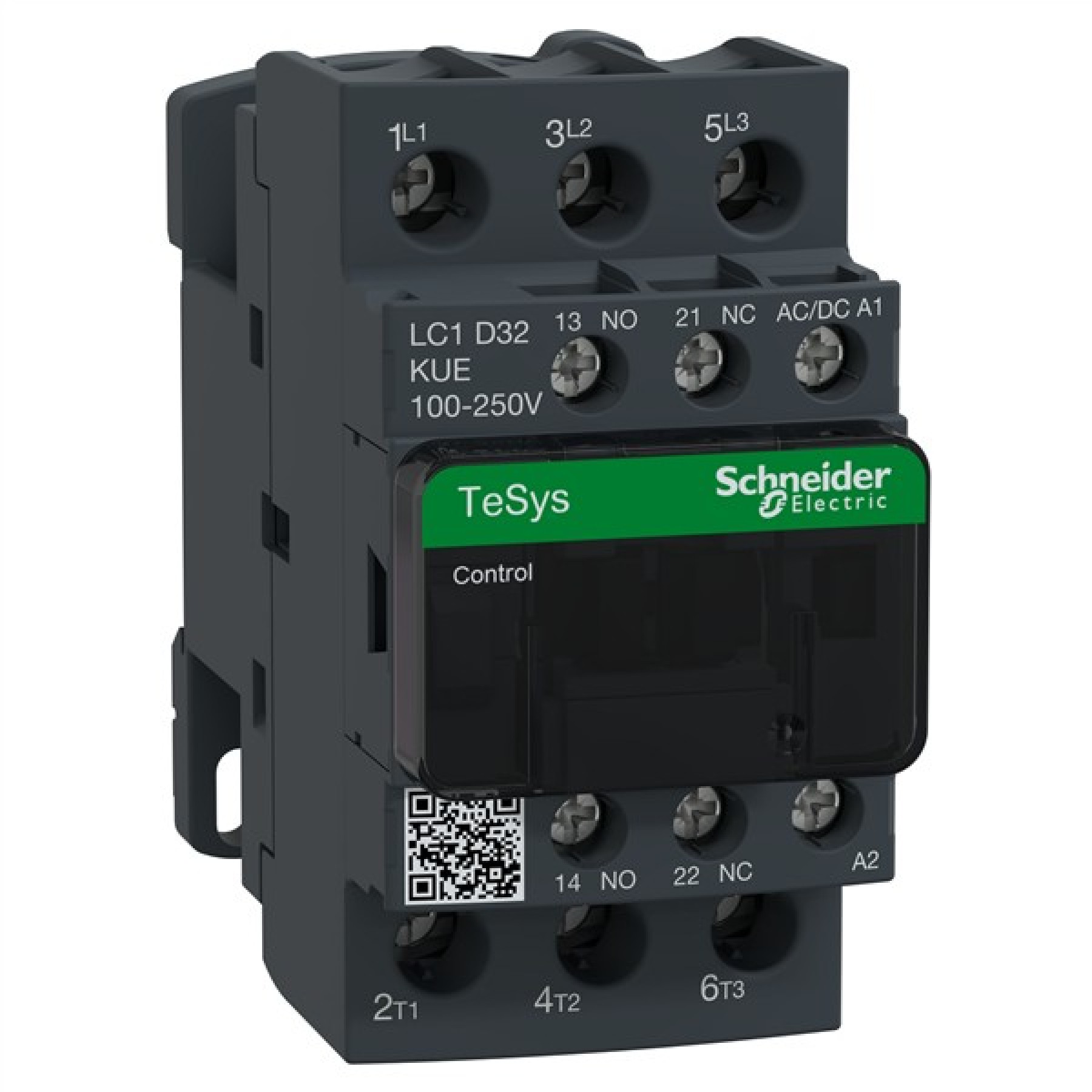 Schneider LC1D32KUE Contactor 32A 15KW 3P 3NO 100-250VACDC