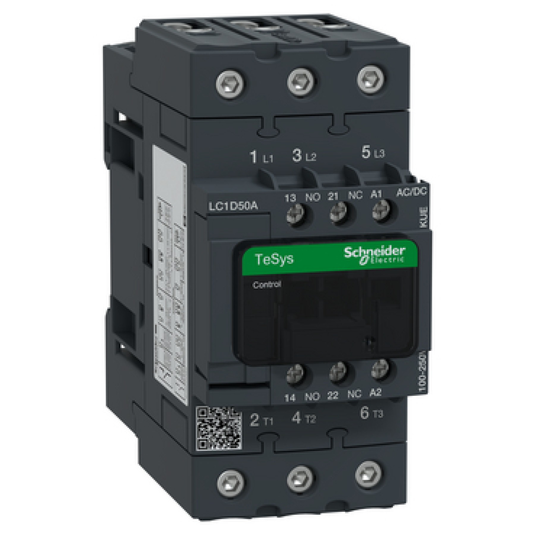 Schneider LC1D50AKUE Contactor 50A 22KW 3P 100-250VACDC