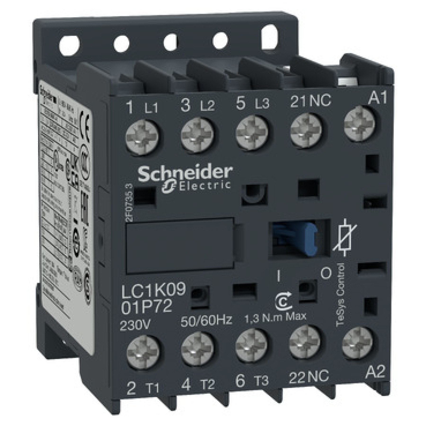 Schneider Contactor - 3NO 9A 4KW AC3 poles