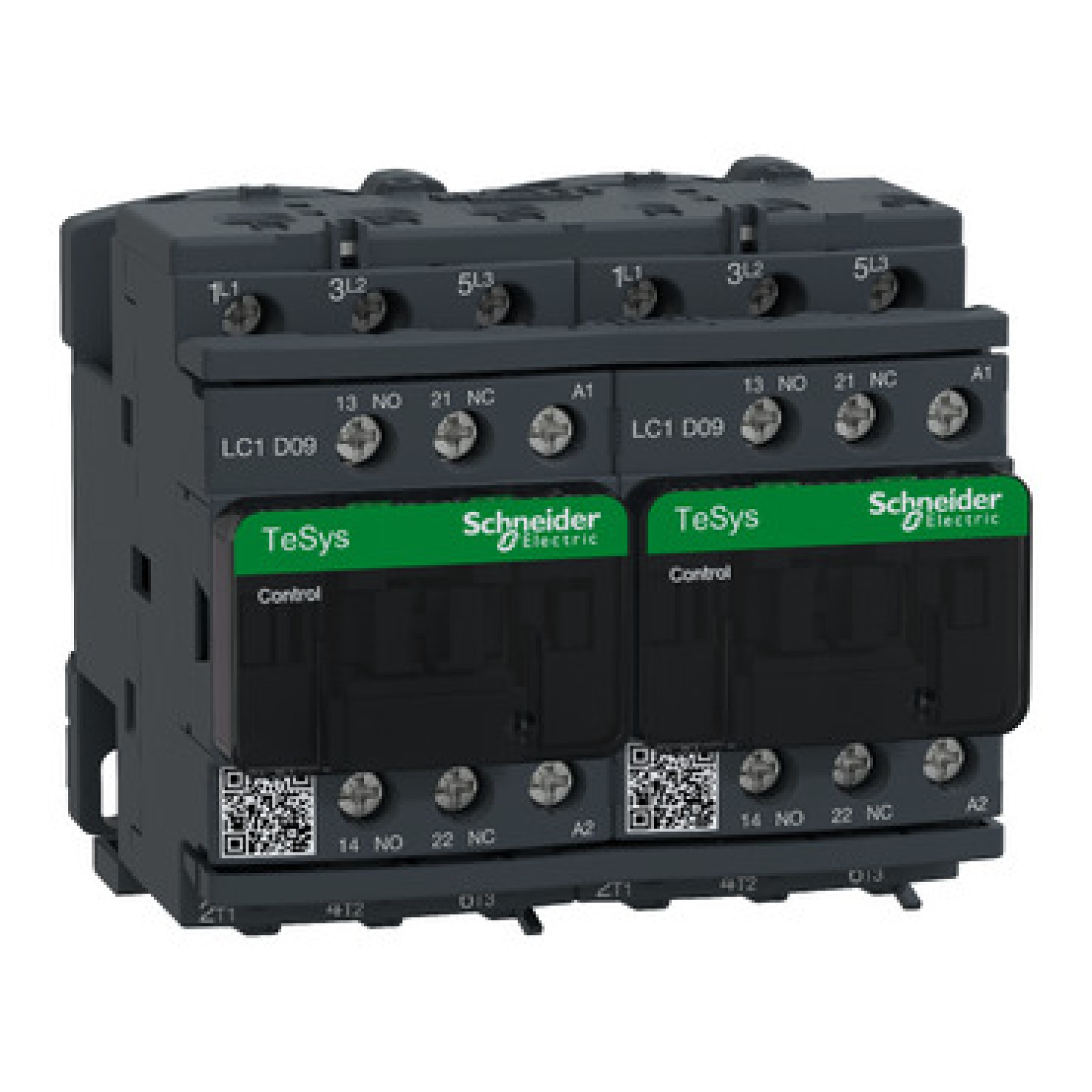 Schneider LC2D09B7 REVERSING PAIR CONTACTOR 24VAC 9A 9AMP IEC 4KW