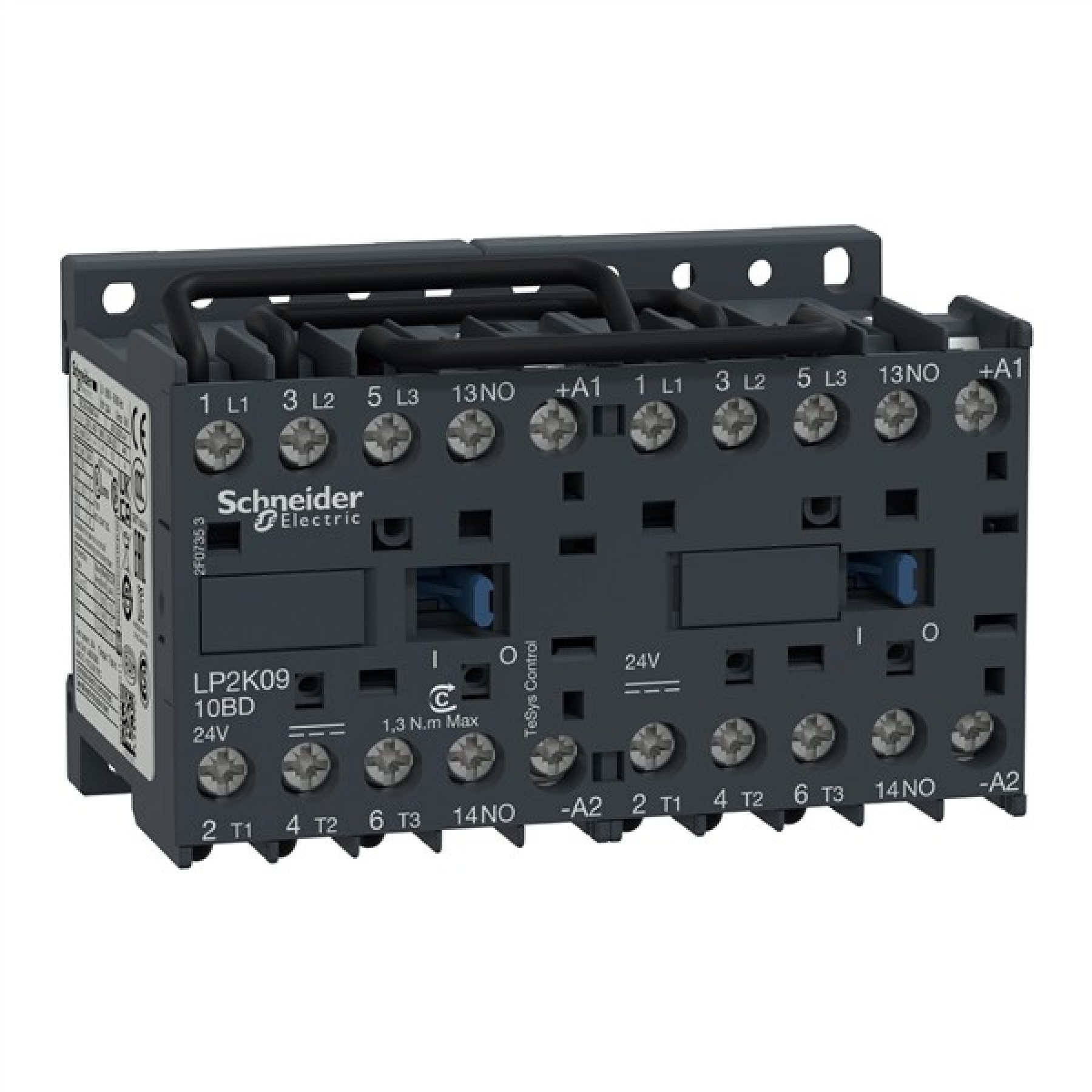 Schneider LP2K0910BD Reversing Contactor 9A 4KW 3P 24VACDC Mini Contactor 1NO Aux