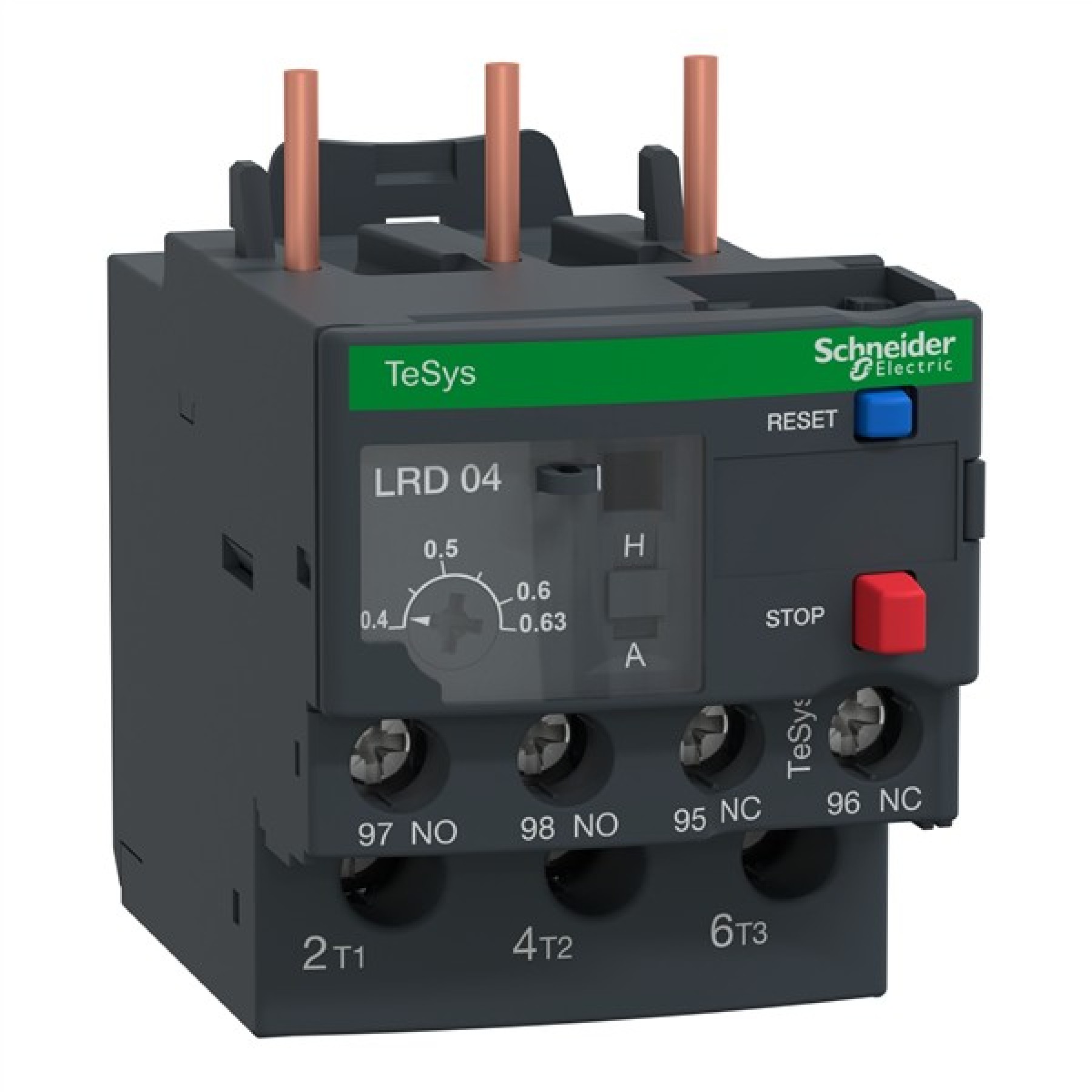 Schneider LRD04 Thermal Overload Relay for LC1D09 - LC1D38 Tesys D 0.40-0.63A