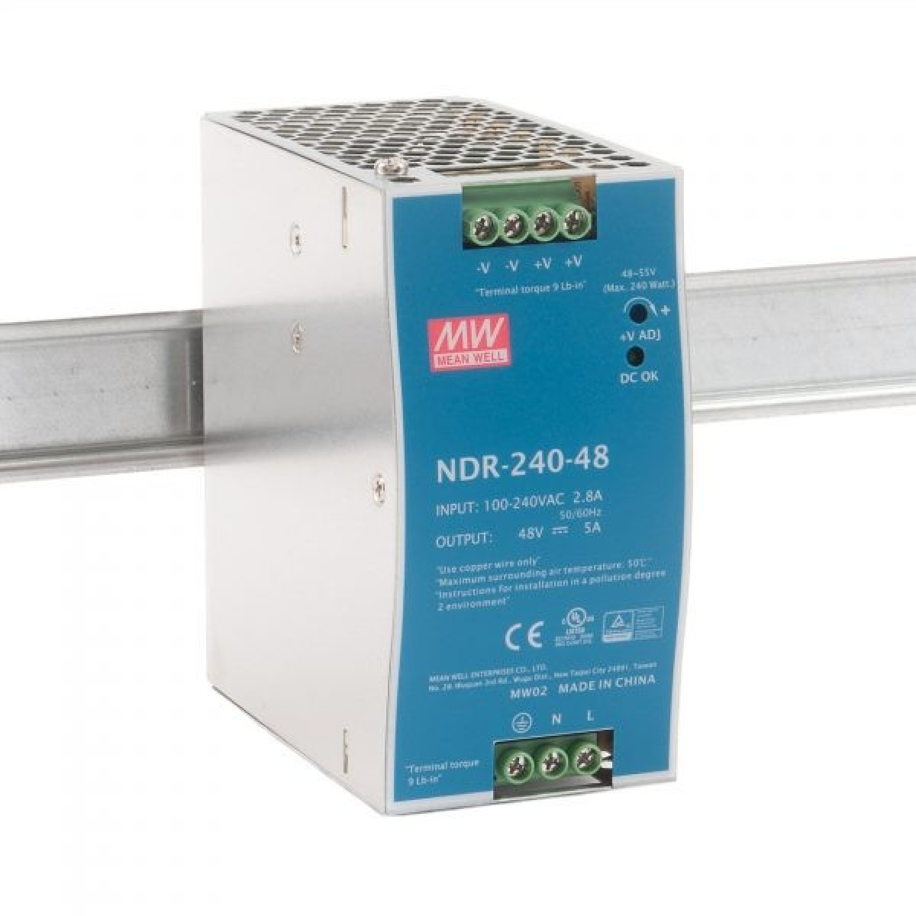 Meanwell NDR-240-24 DC Power Supply 240W 10A 24VDC