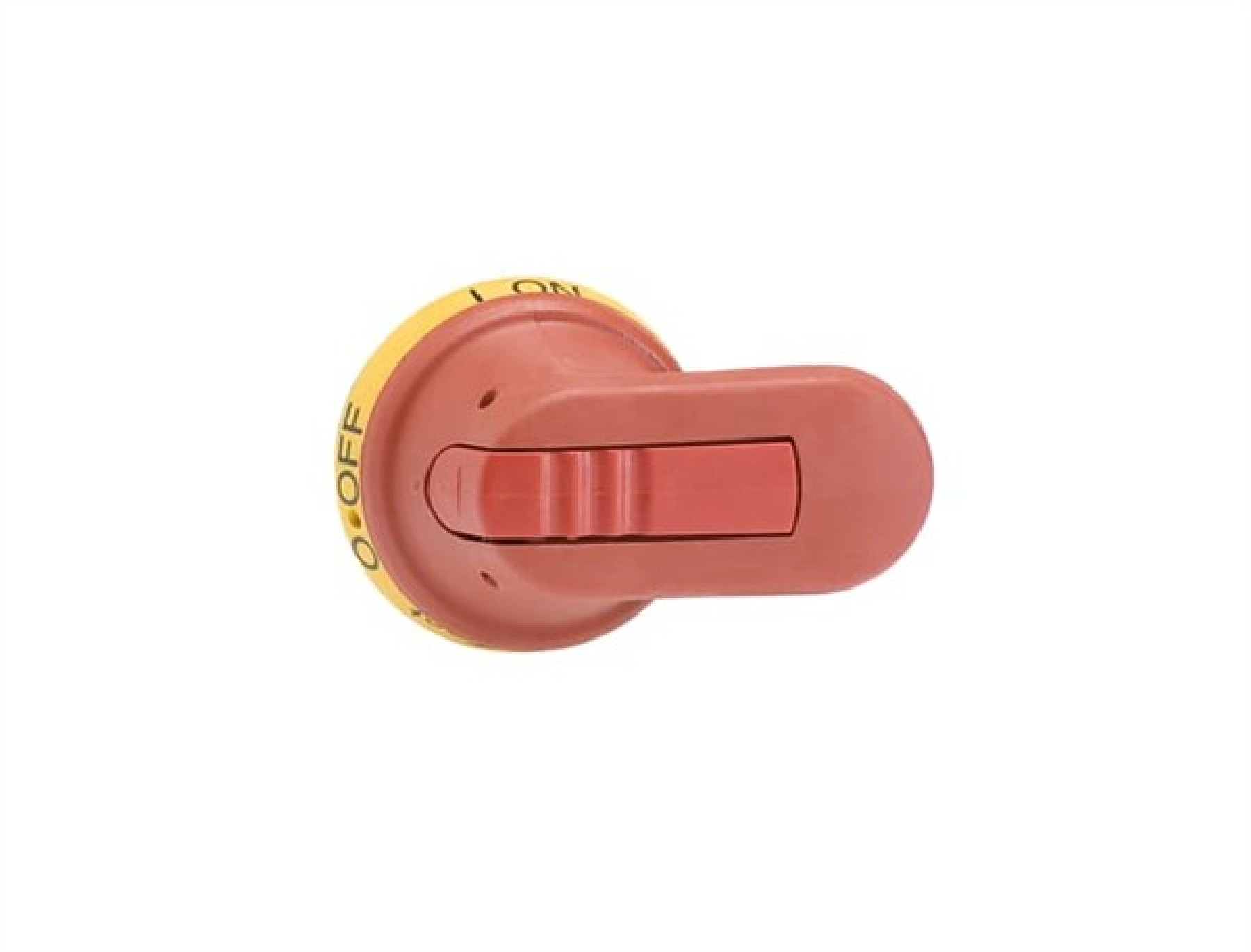 ABB Red/Yellow Pistol Handle Door Interlocked 6mm Shaft 65mm Handle Test Position