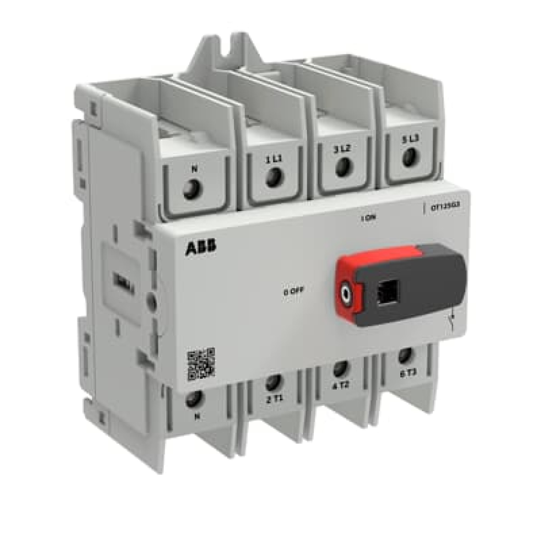 ABB OT125G3-4BSN1 4 Pole Isolator 125A Base Mounted