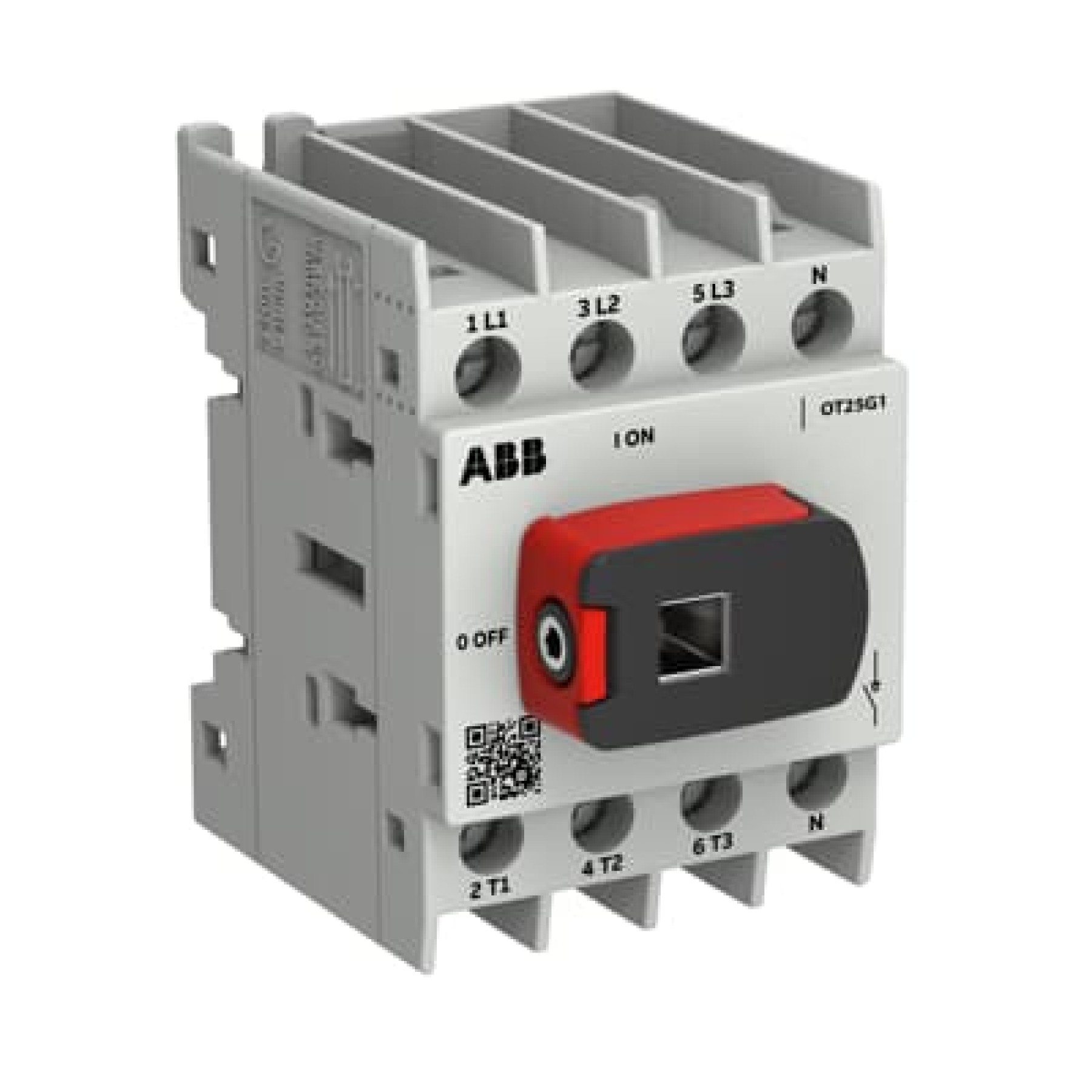 ABB OT25G1-4BSN2 4 Pole Isolator 25A Base Mounted